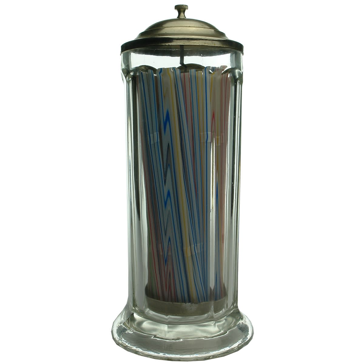 Miscellaneous. Heavy Glass Straw Holder.