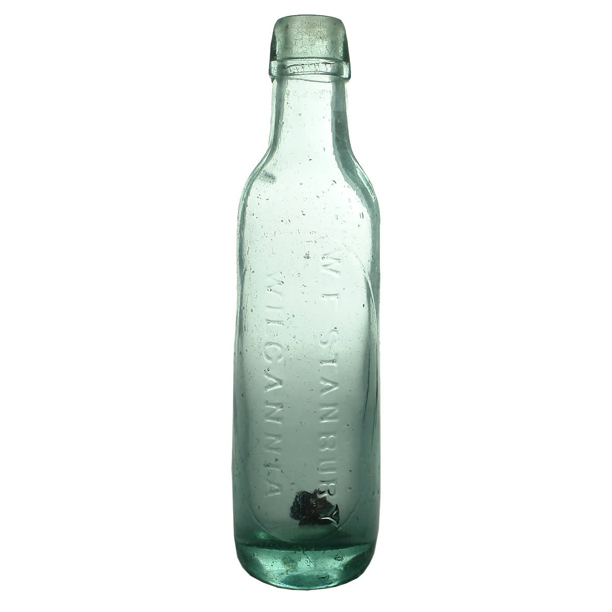 Lamont. W. F. Stanbury, Wilcannia. Kilner Bros made variety. Aqua. 10 oz. (New South Wales)