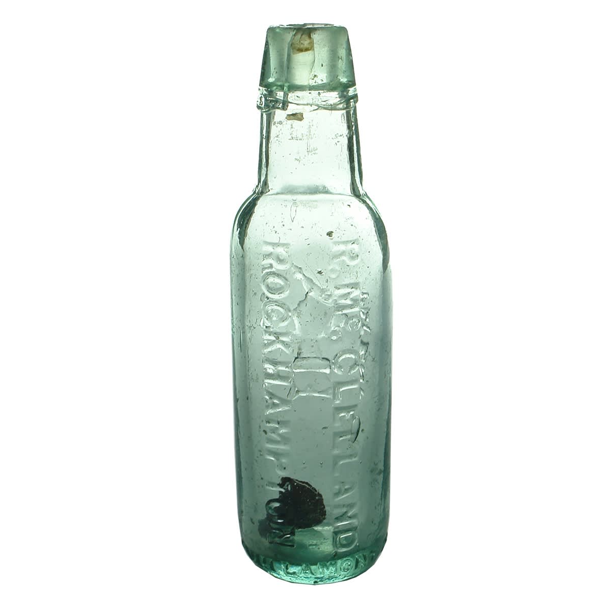 Lamont. R. McClelland, Rockhampton. Lamonts Patent. Aqua. 6 oz. (Queensland)