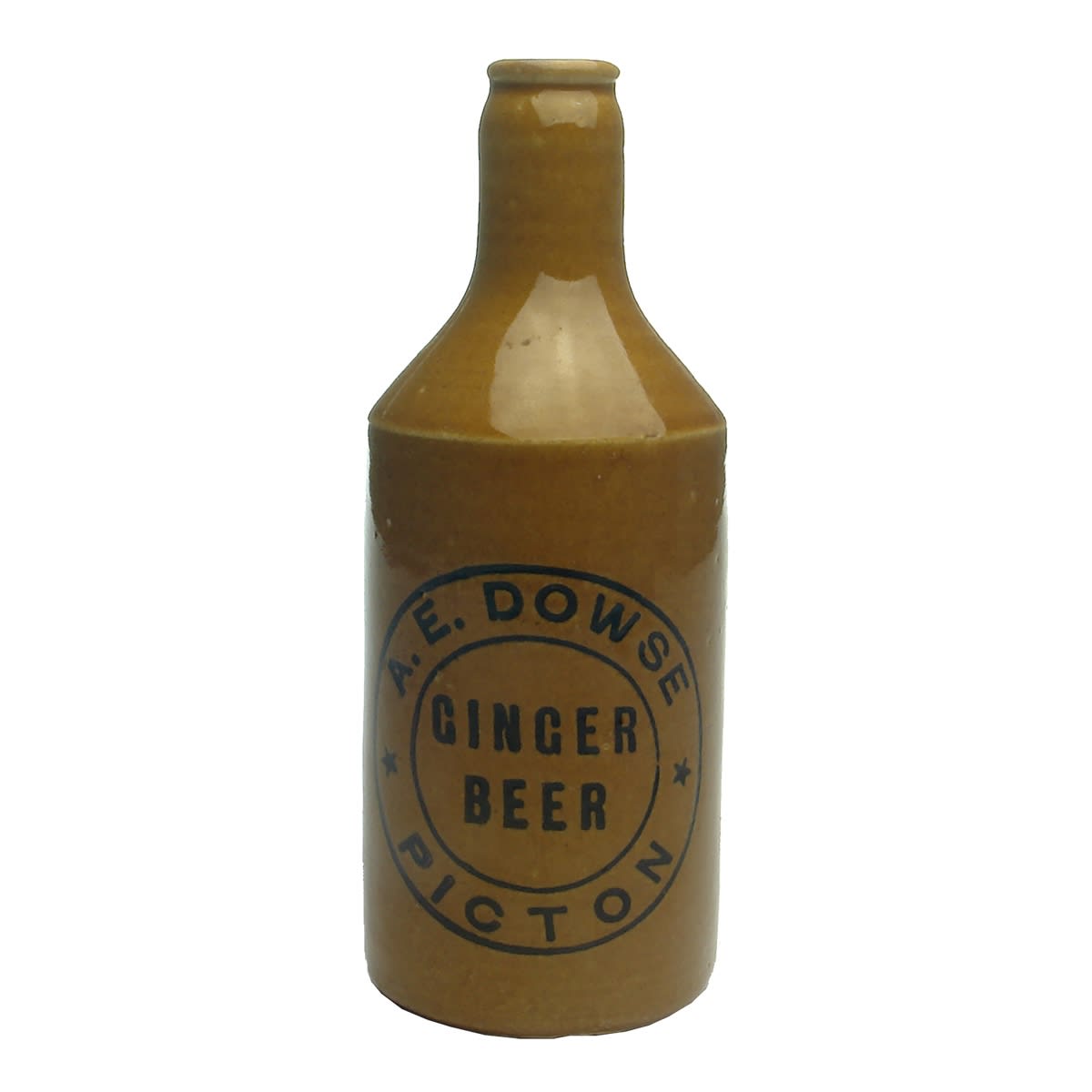 Ginger Beer. A. E. Dowse, Picton. R. Fowler, Sydney stamp. All Tan. Crown Seal. (New South Wales)