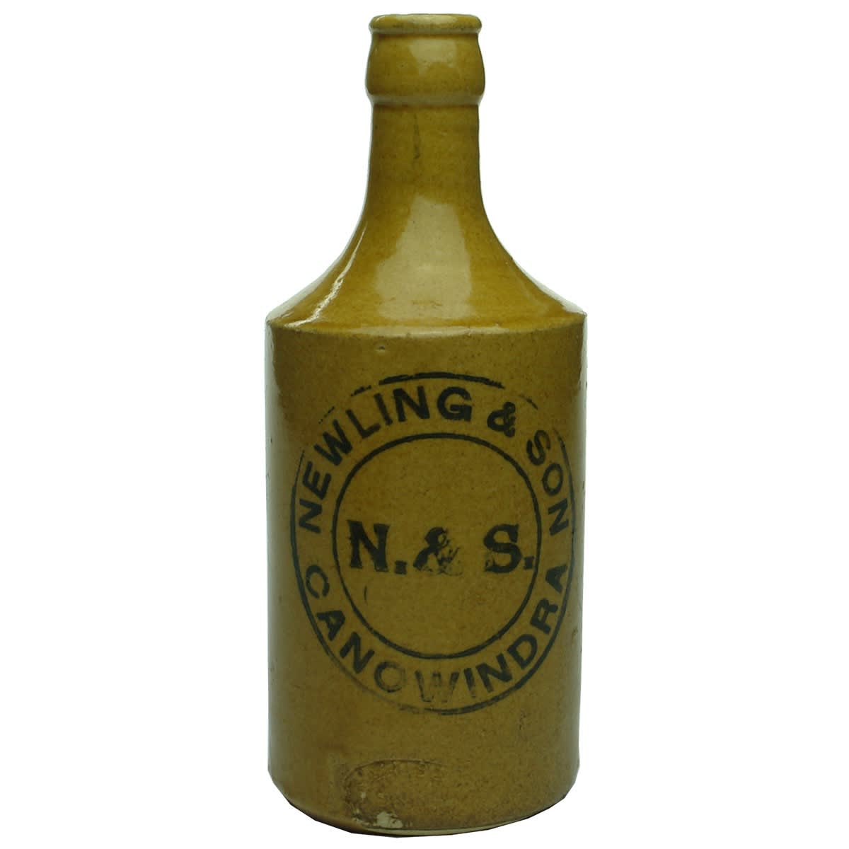 Ginger Beer. Newling & Son., Canowindra. Mauri Bros stamp. All Tan. (New South Wales)