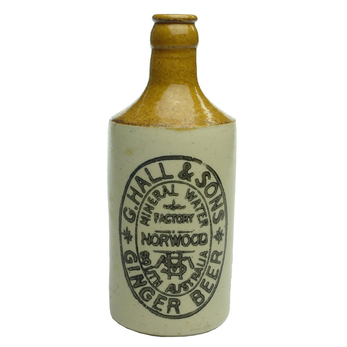 Ginger Beer. G. Hall & Sons, Norwood. Dump. Crown Seal. (South Australia)