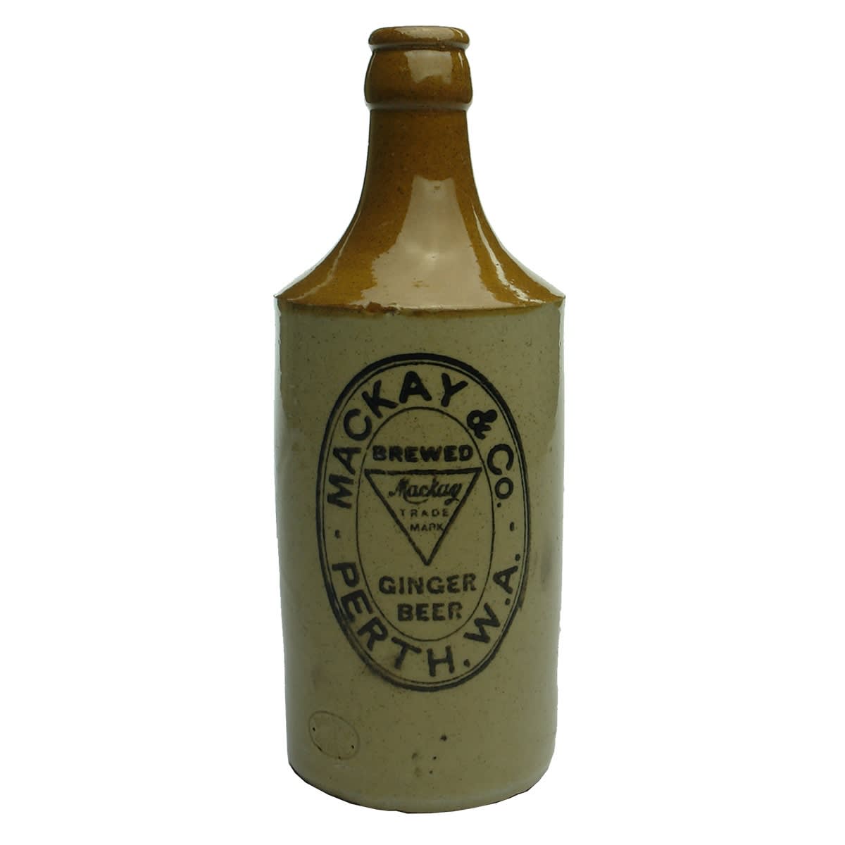 Ginger Beer. Mackay & Co., Perth. Crown Seal. Bourne Denby. (Western Australia)