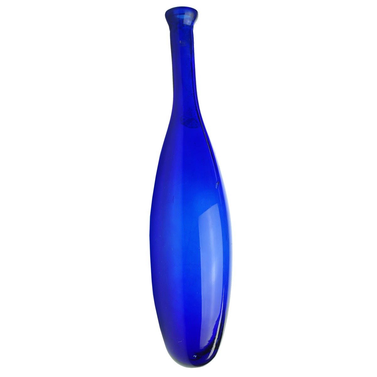 Perfume? Cobalt Blue Torpedo or pin type bottle. Pontil scar to base.