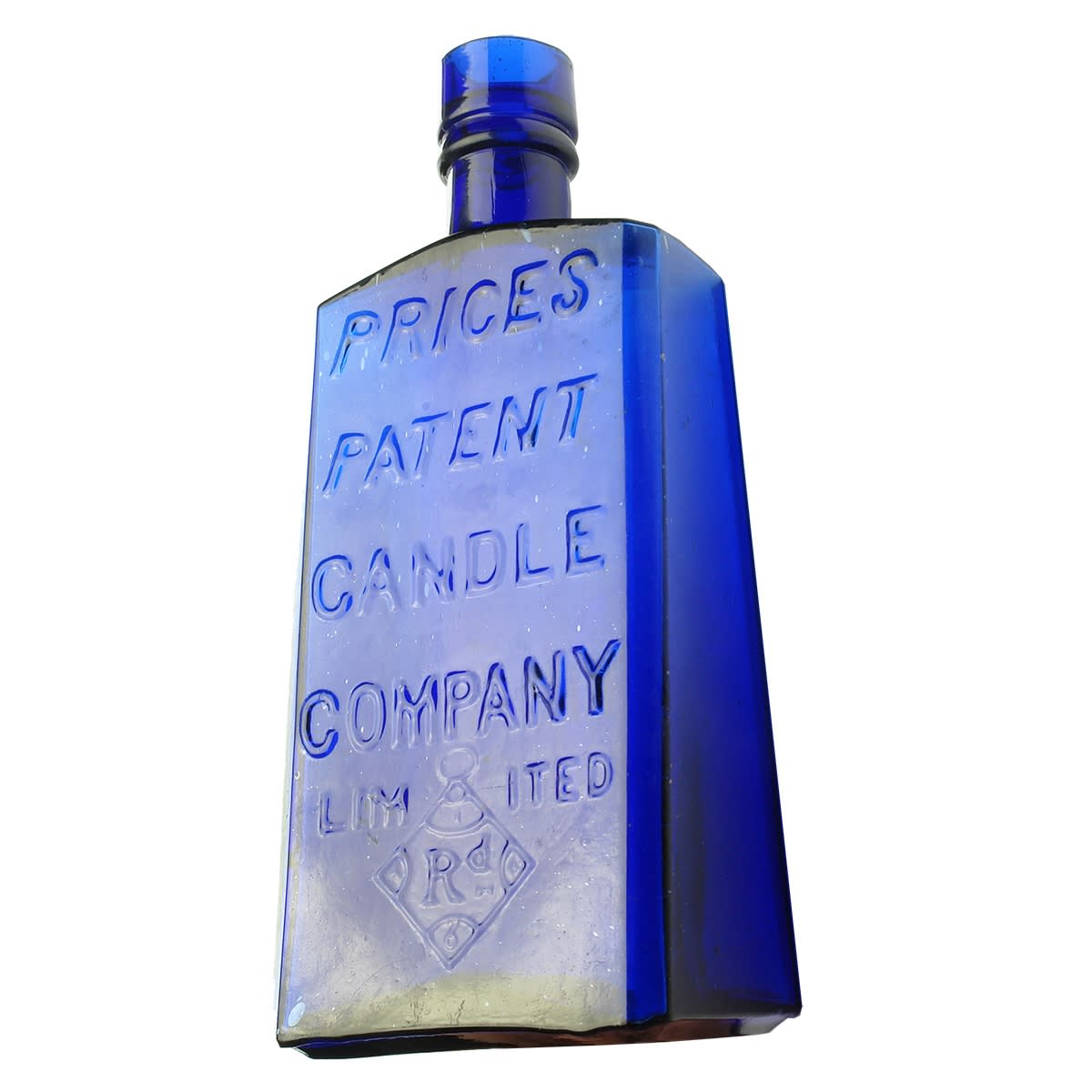 Prices Patent Candle Company. British Registration Diamond. Cobalt Blue. 10 oz.