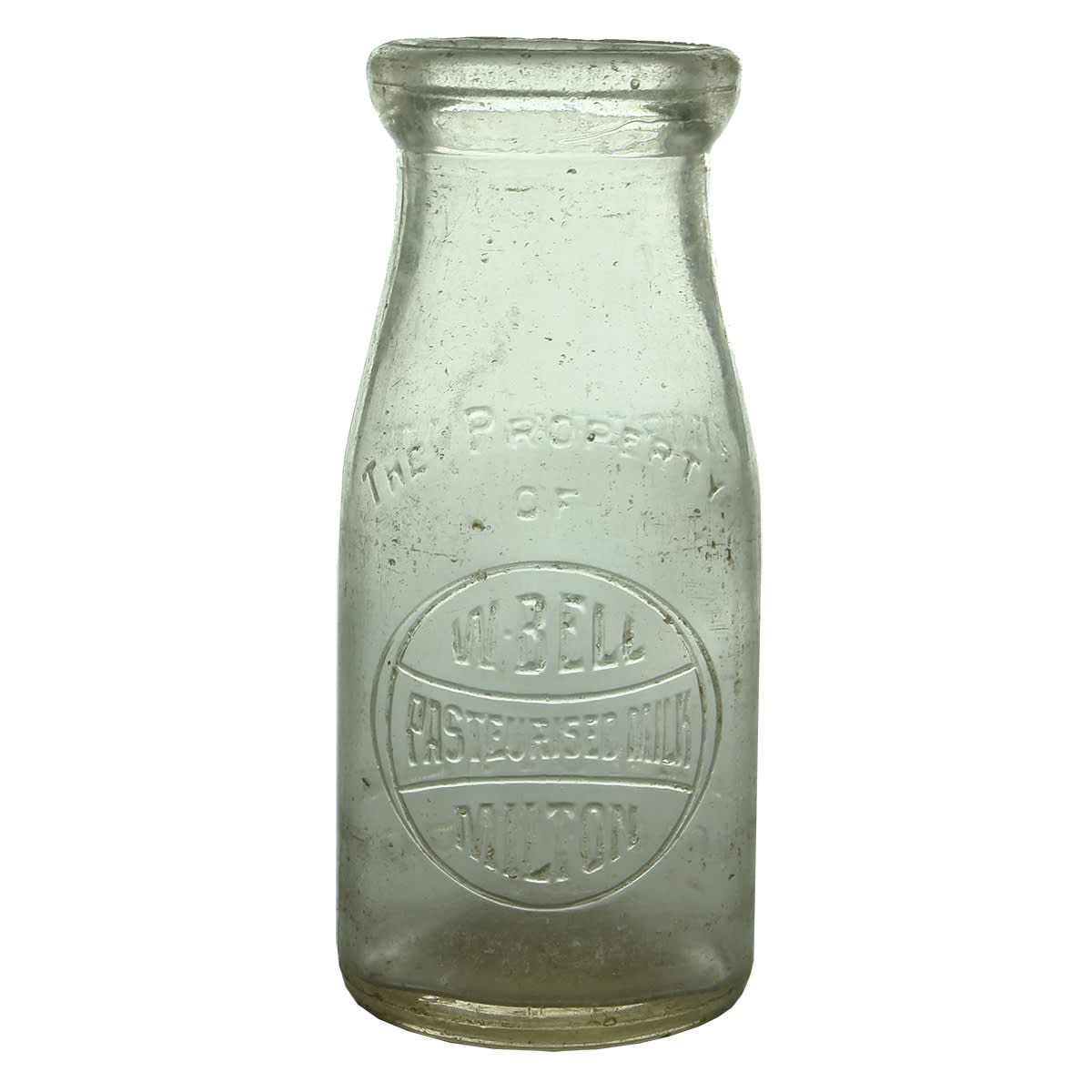 Milk. W. Bell, Pasteurised Milk, Milton. Half Pint. (Queensland)