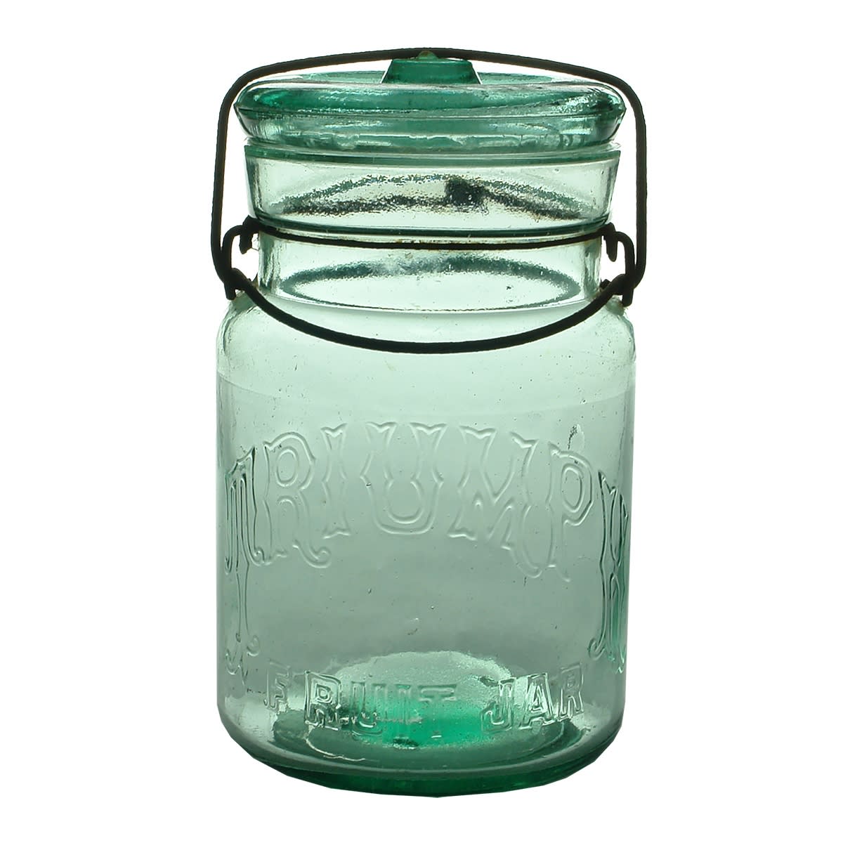 Preserving Jar. Triumph Fruit Jar. Aqua. Quart. (Australia)