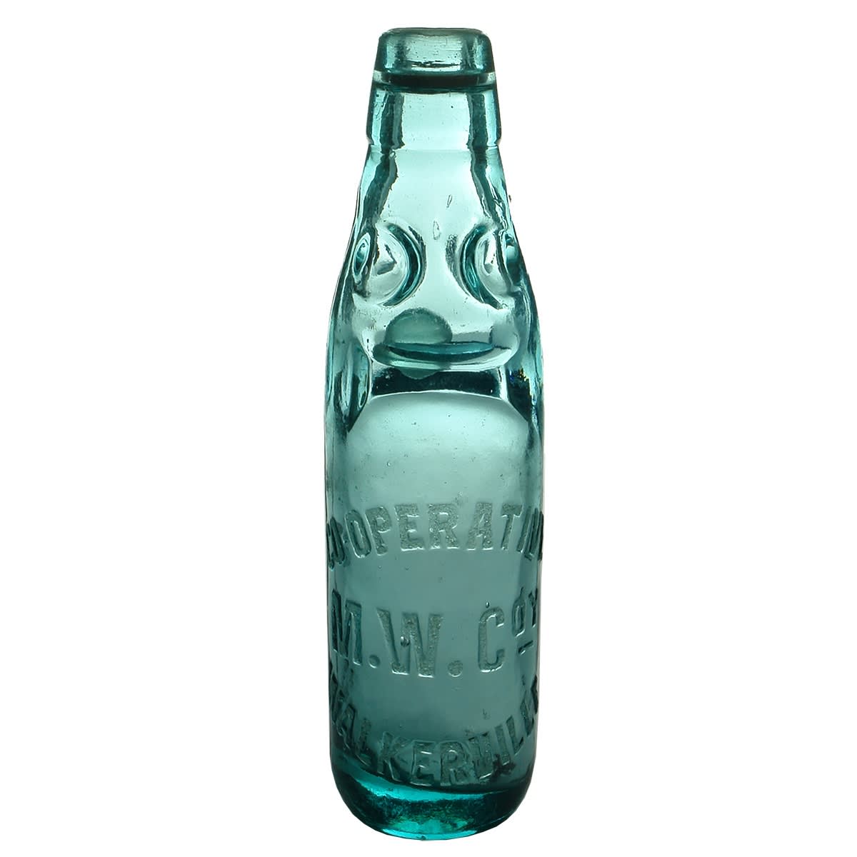 Codd. Co-Operative M. W. Coy, Walkerville. Dobson. Deep Aqua. 6 oz. (South Australia)