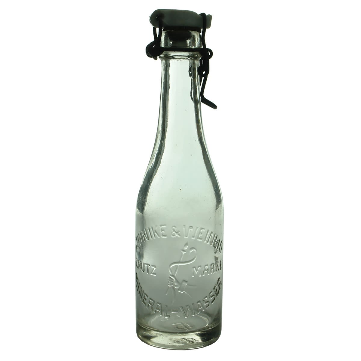 Mineral Water. Steinike & Weinlig. Lightning Stopper. Snake & Sceptre. Clear. 8 oz.