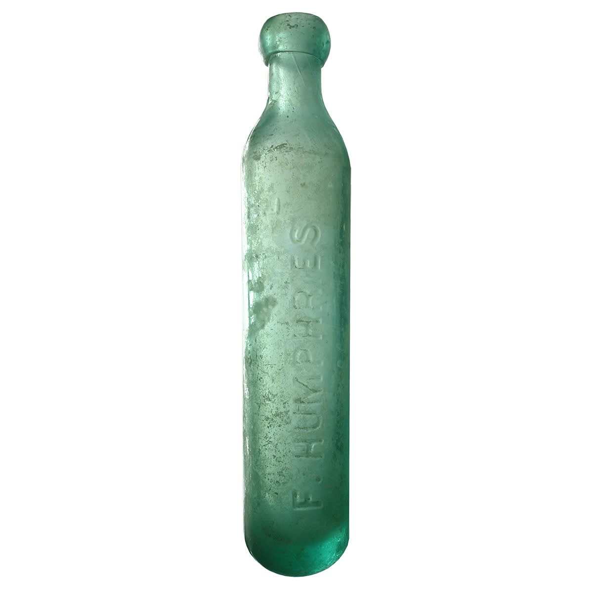 Maugham. F. Humphries, Jamestown. Aqua. 10 oz. (F. Humphris spelt incorrectly on the bottle). (South Australia)