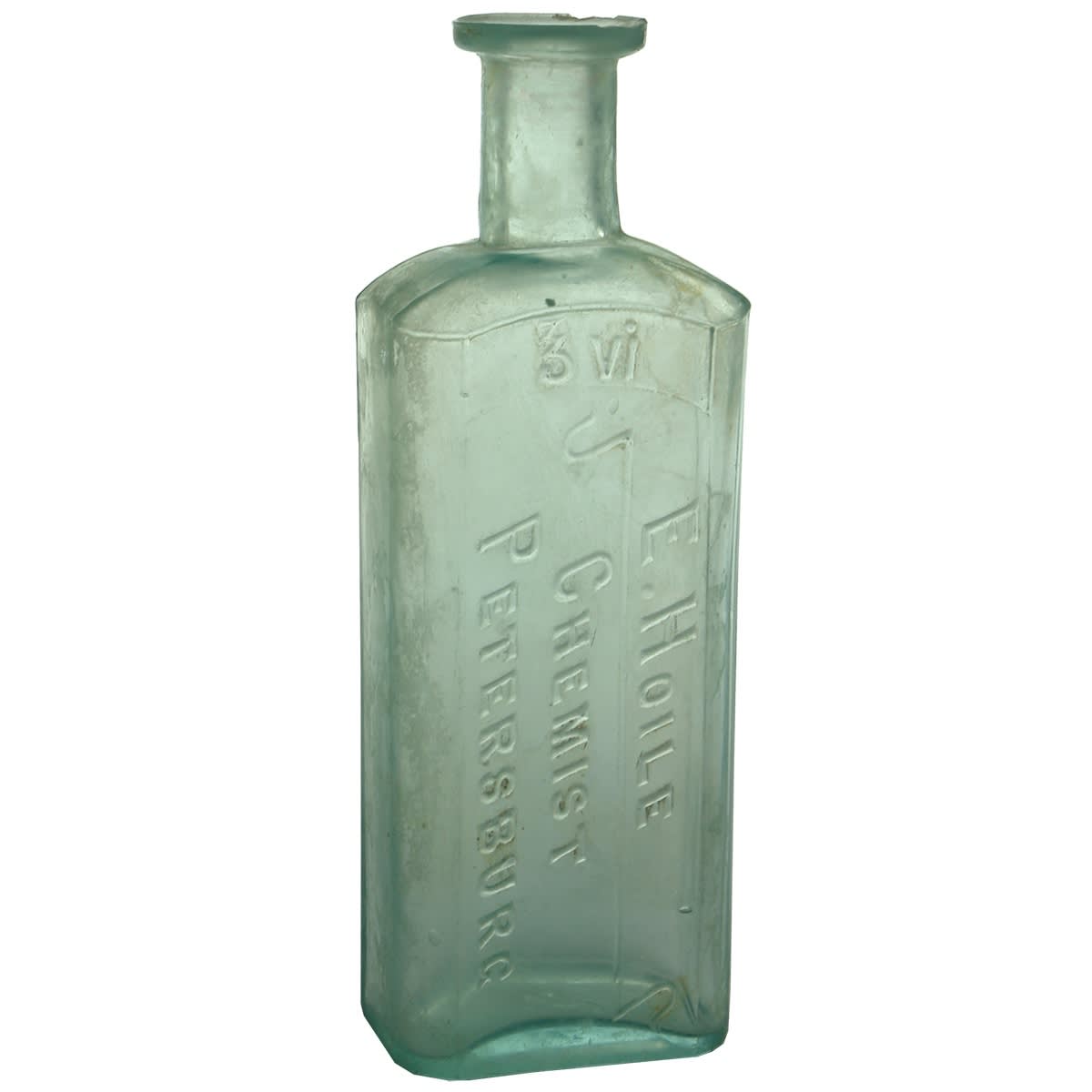 Chemist. E. Hoile, Petersburg. Aqua. 6 oz. (South Australia)