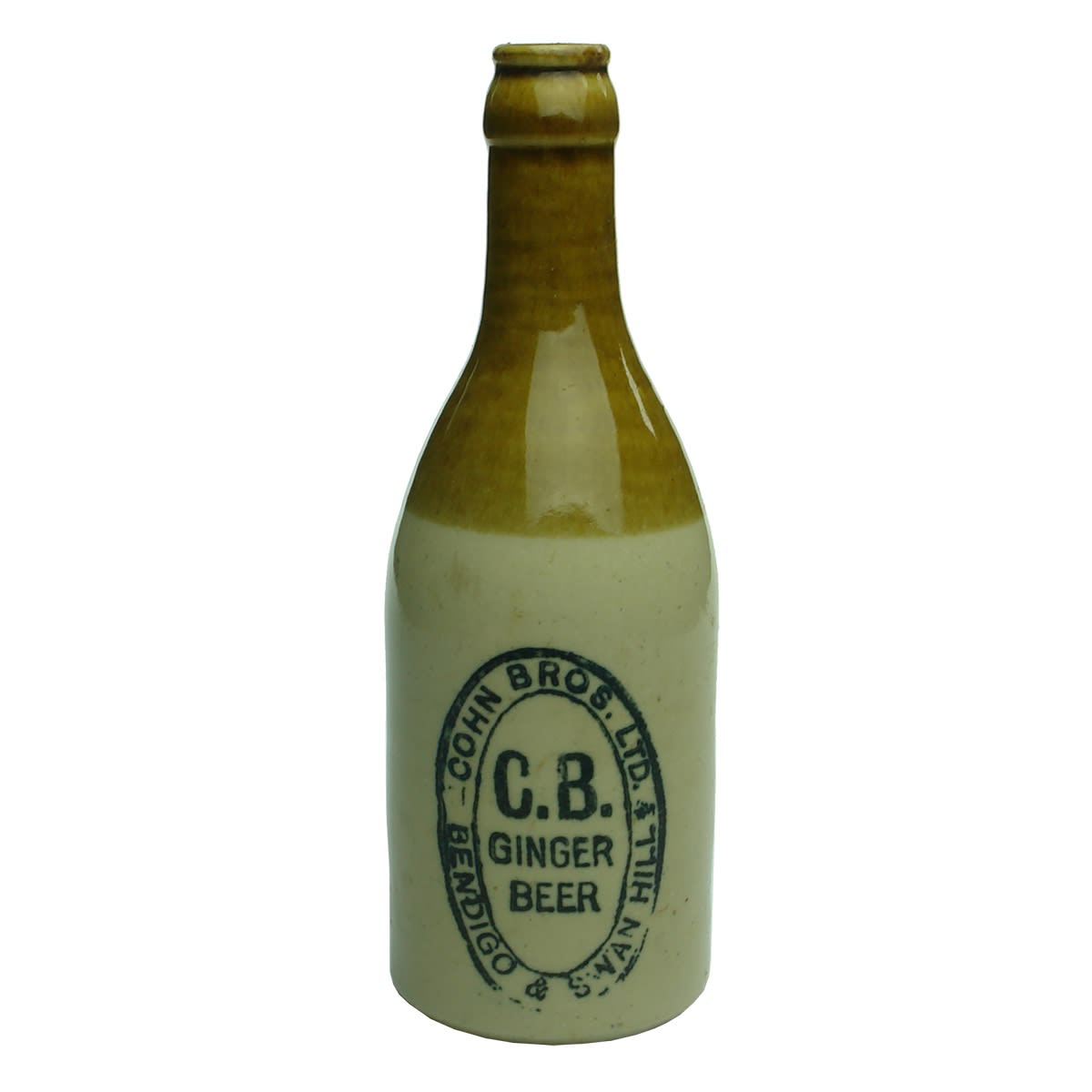 Ginger Beer. Cohn Bros. Ltd., Bendigo & Swan Hill. Champagne. Crown Seal. Tan Top. (Victoria)