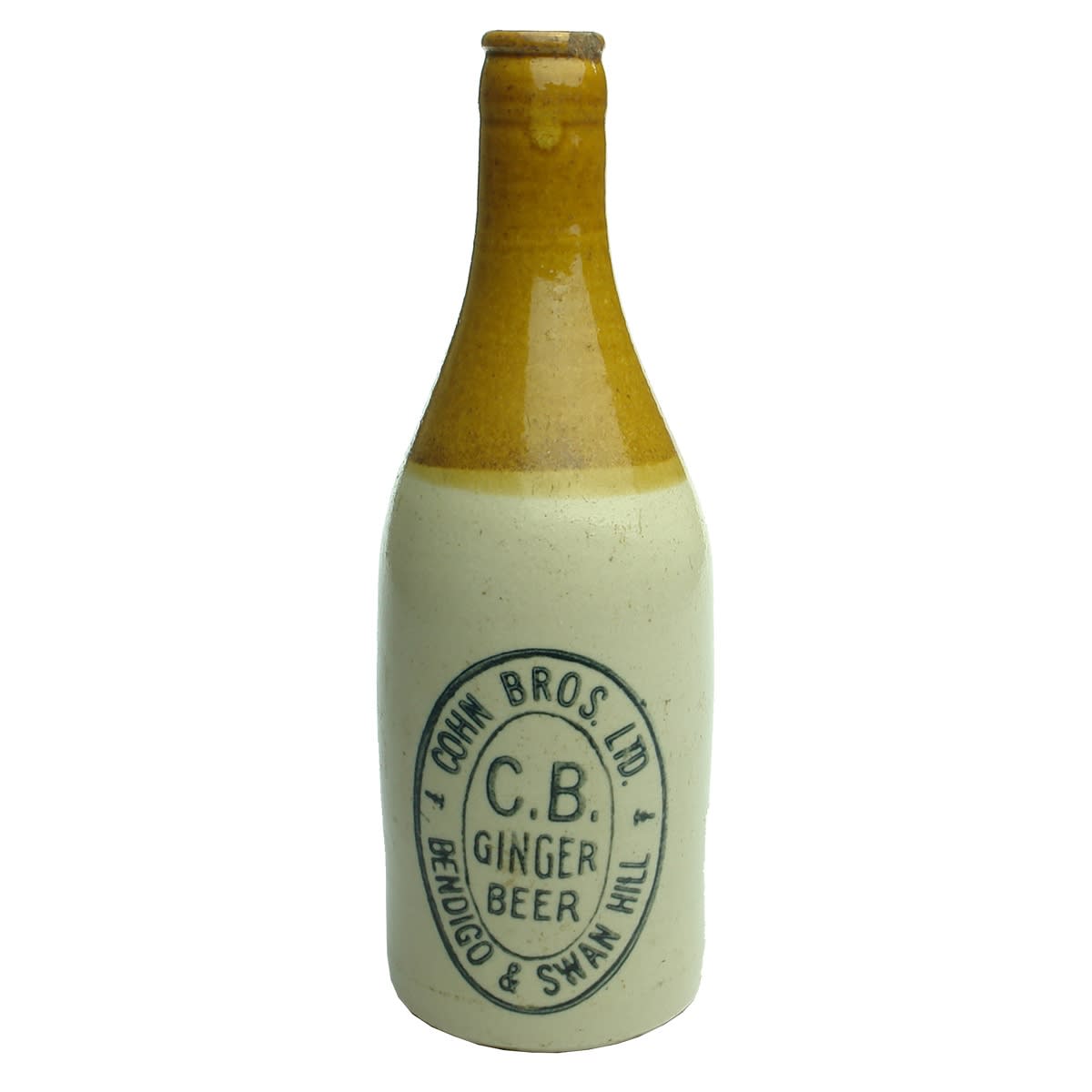 Ginger Beer. Cohn Bros Ltd., Bendigo & Swan Hill. Champagne. Tan Top. Crown Seal. (Victoria)