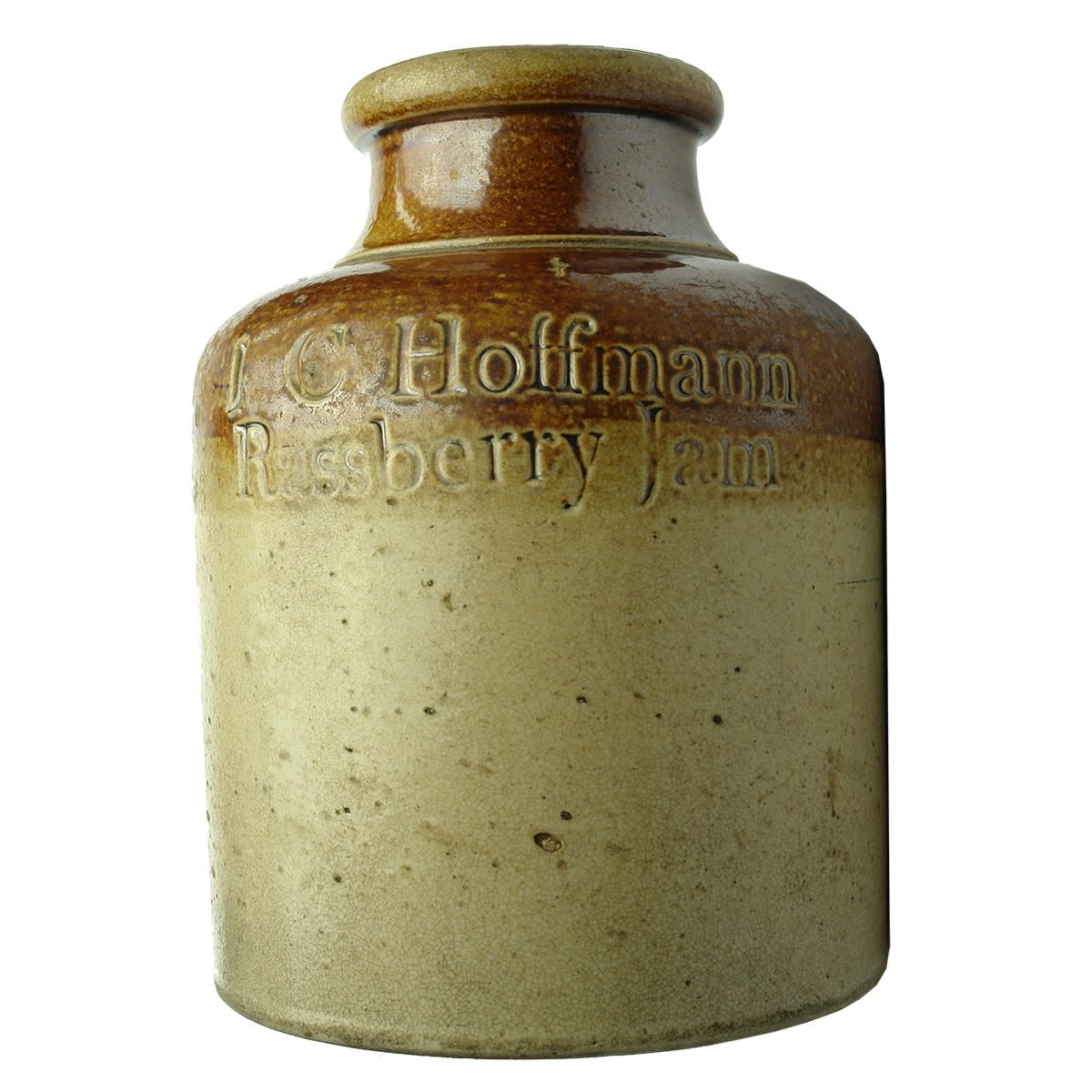 Jam Jar. I C Hoffmann, Rassberry Jam.