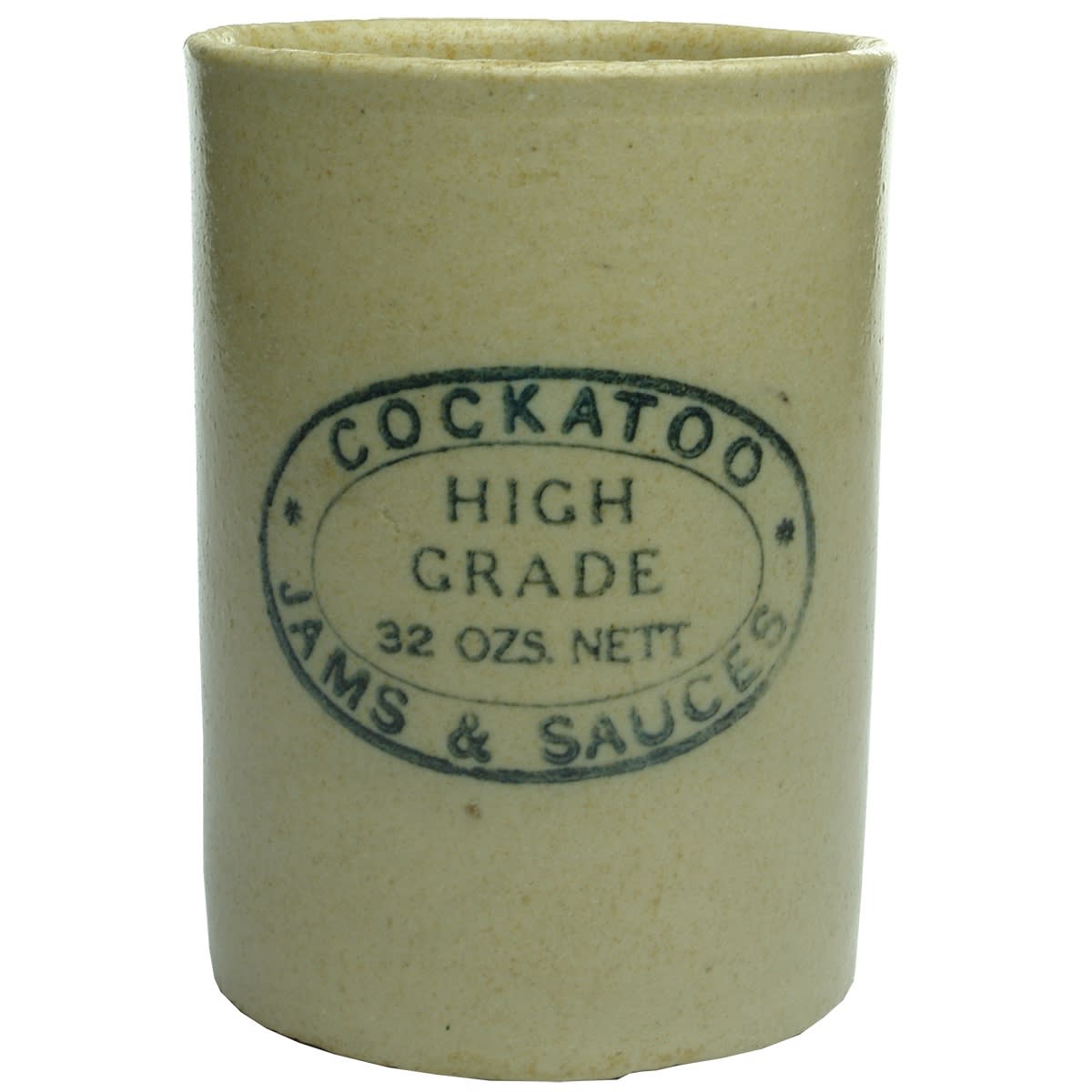 Jar. Cockatoo High Grade Jams & Sauces. 32 oz. (Victoria)