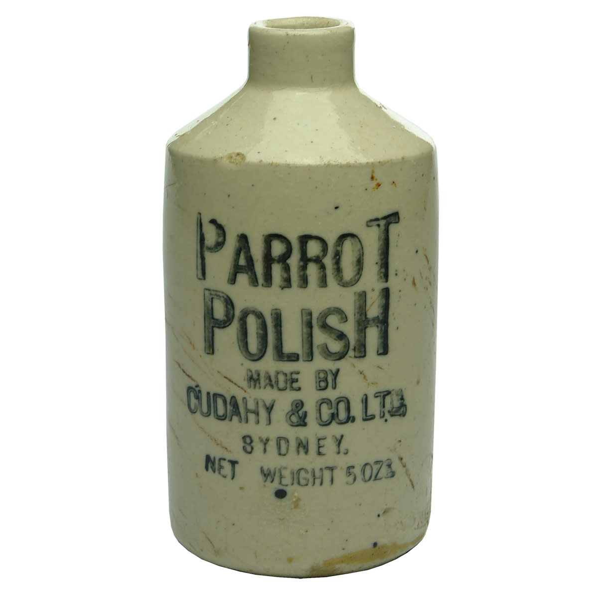 Stoneware Polish. Parrot Polish, Cudahy & Co Ltd., Sydney. (New South Wales)