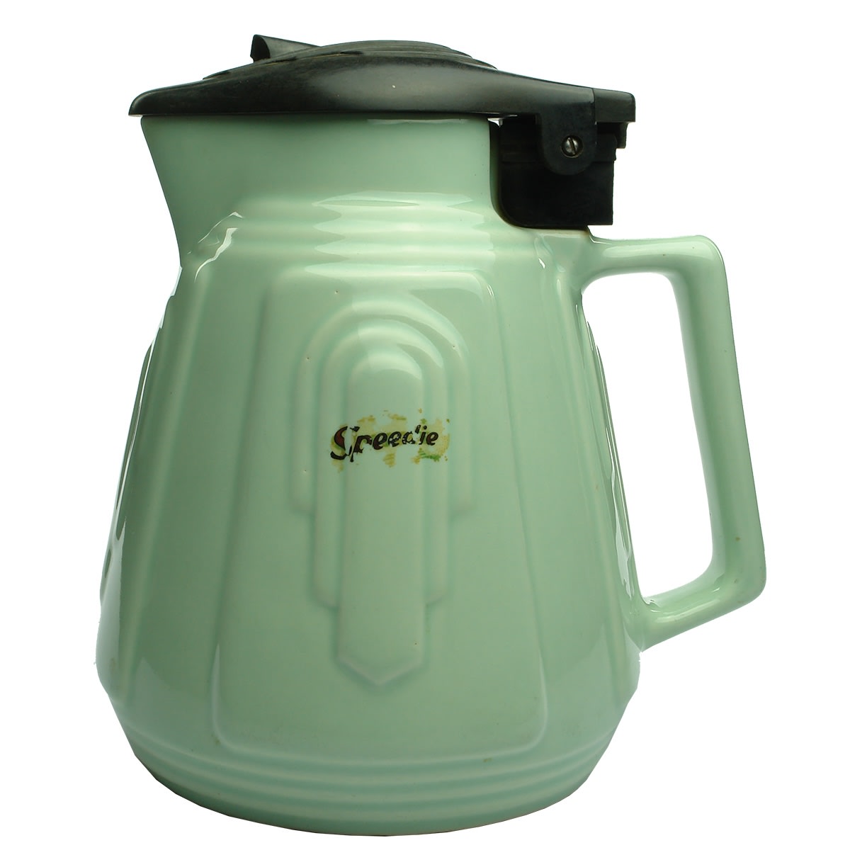 Pottery. Light Green Speedie Electric Jug.