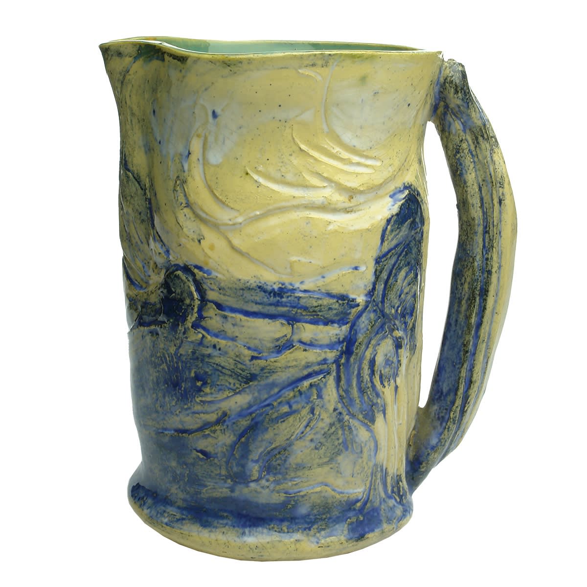 Pottery Water Jug. Windswept landscape. Merric Boyd 1946.