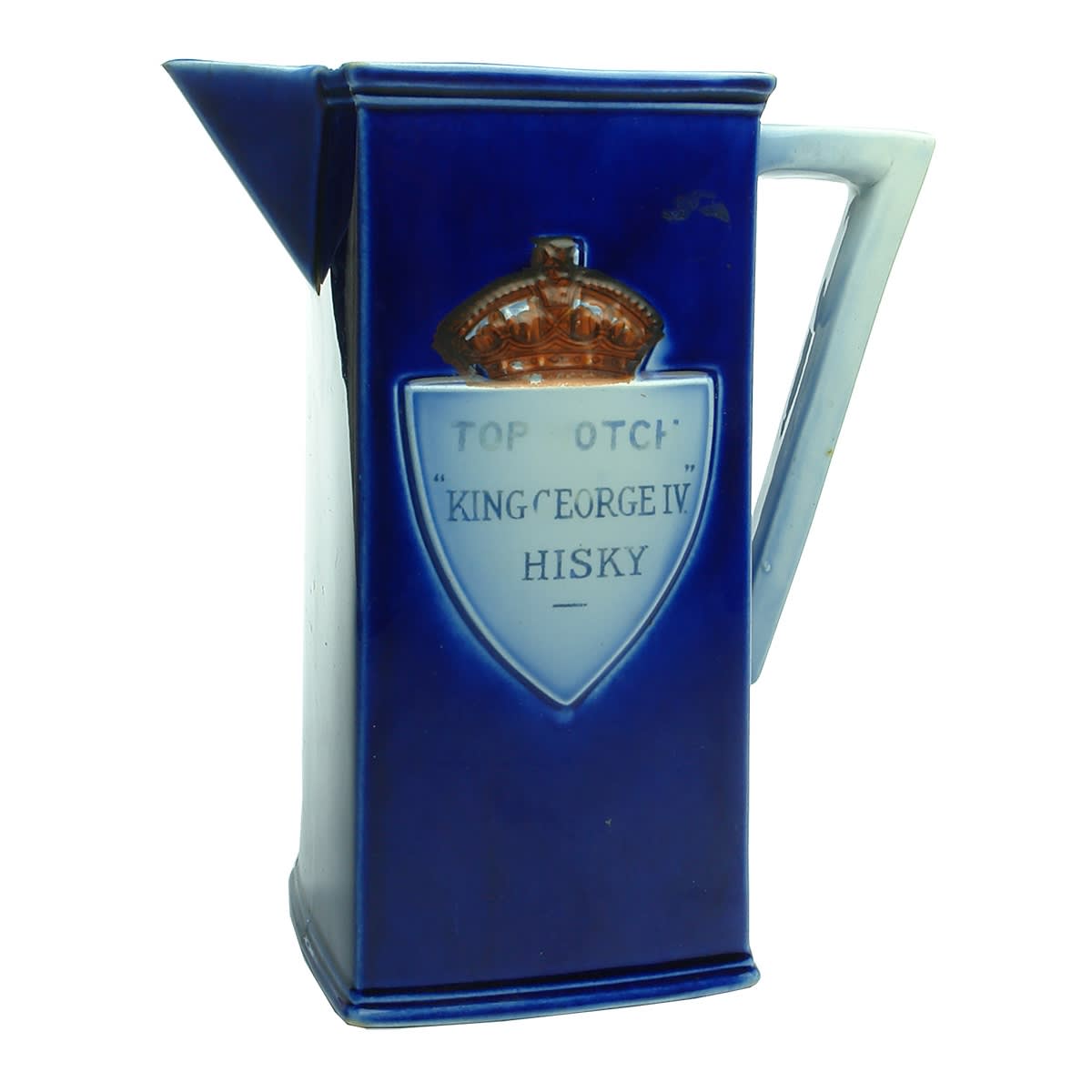 Whisky Water Jug. Top Notch King George IV Whisky.