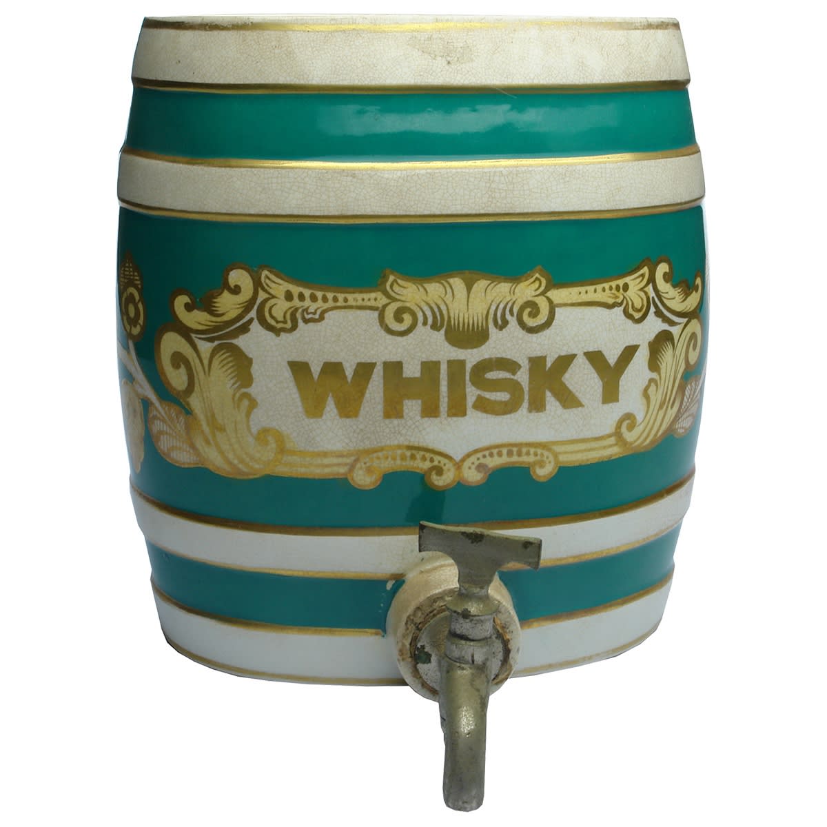 Spirits. Whisky. Medium Ceramic Barrel with Original Tap. Grove & Stark. (United Kingdom)