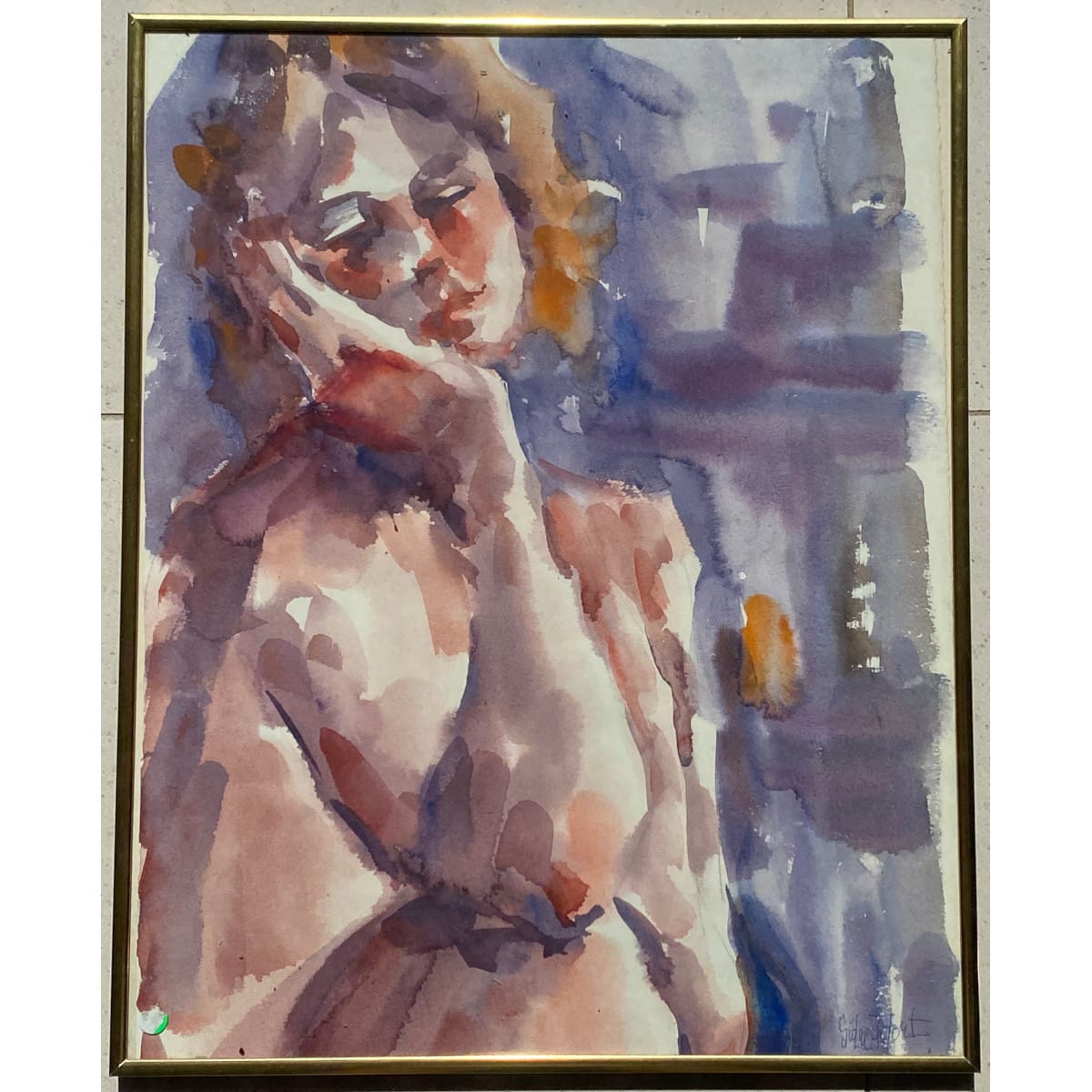 Painting. Nude study by Sidney Fort. Signed. 1 of 5 paintings in this auction. (Lot 51 has a signed letter to the back from his daughter).