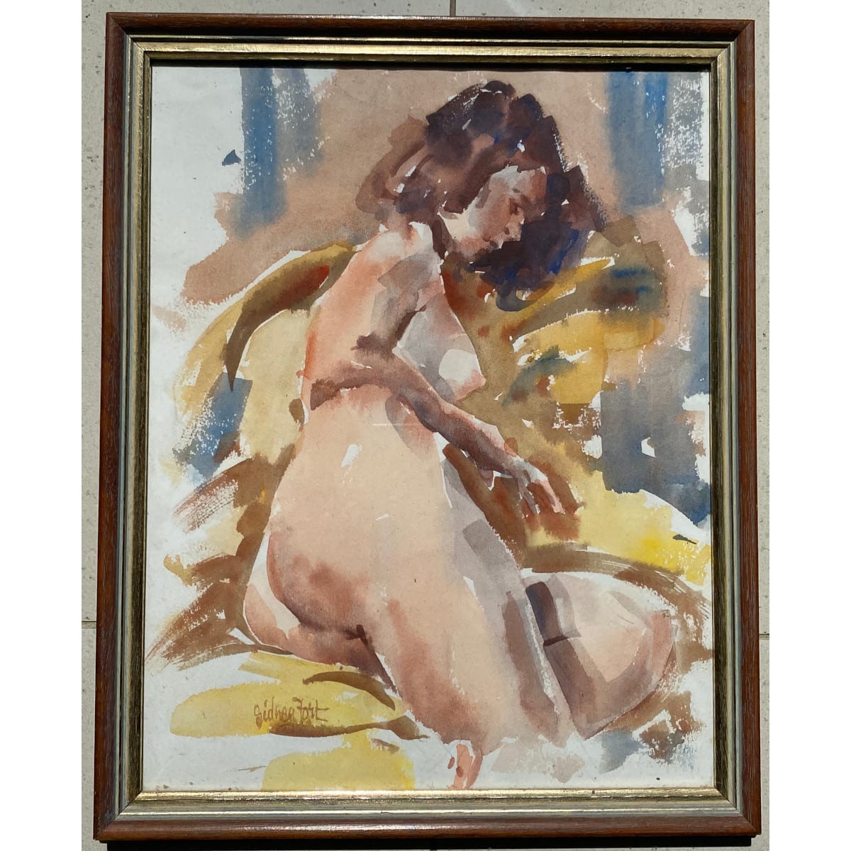 Painting. Nude study by Sidney Fort. Signed. 1 of 5 paintings in this auction.  (Lot 51 has a signed letter to the back from his daughter).