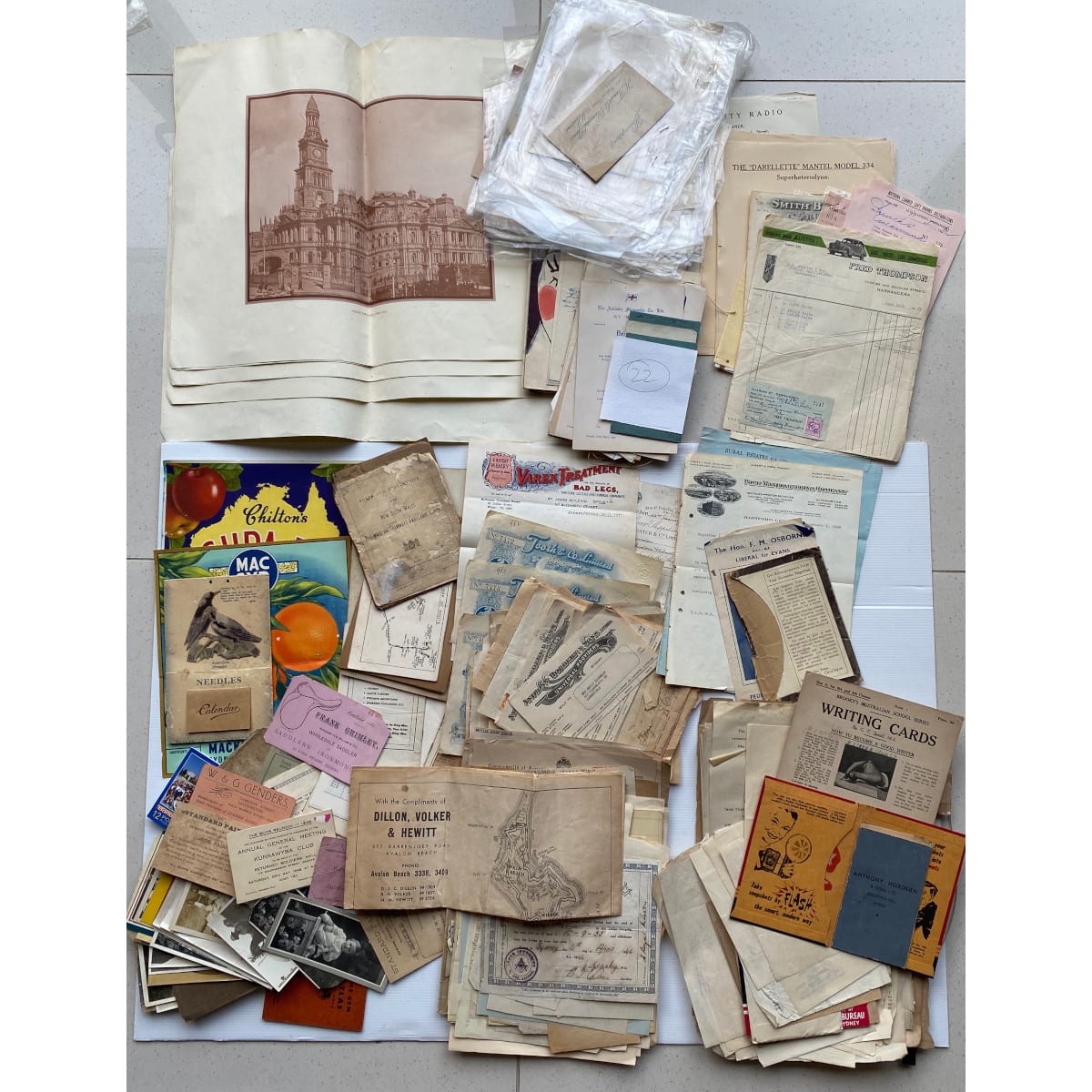 Big Lot of Ephemera. Labels Letterheads Prints Advertising and more.