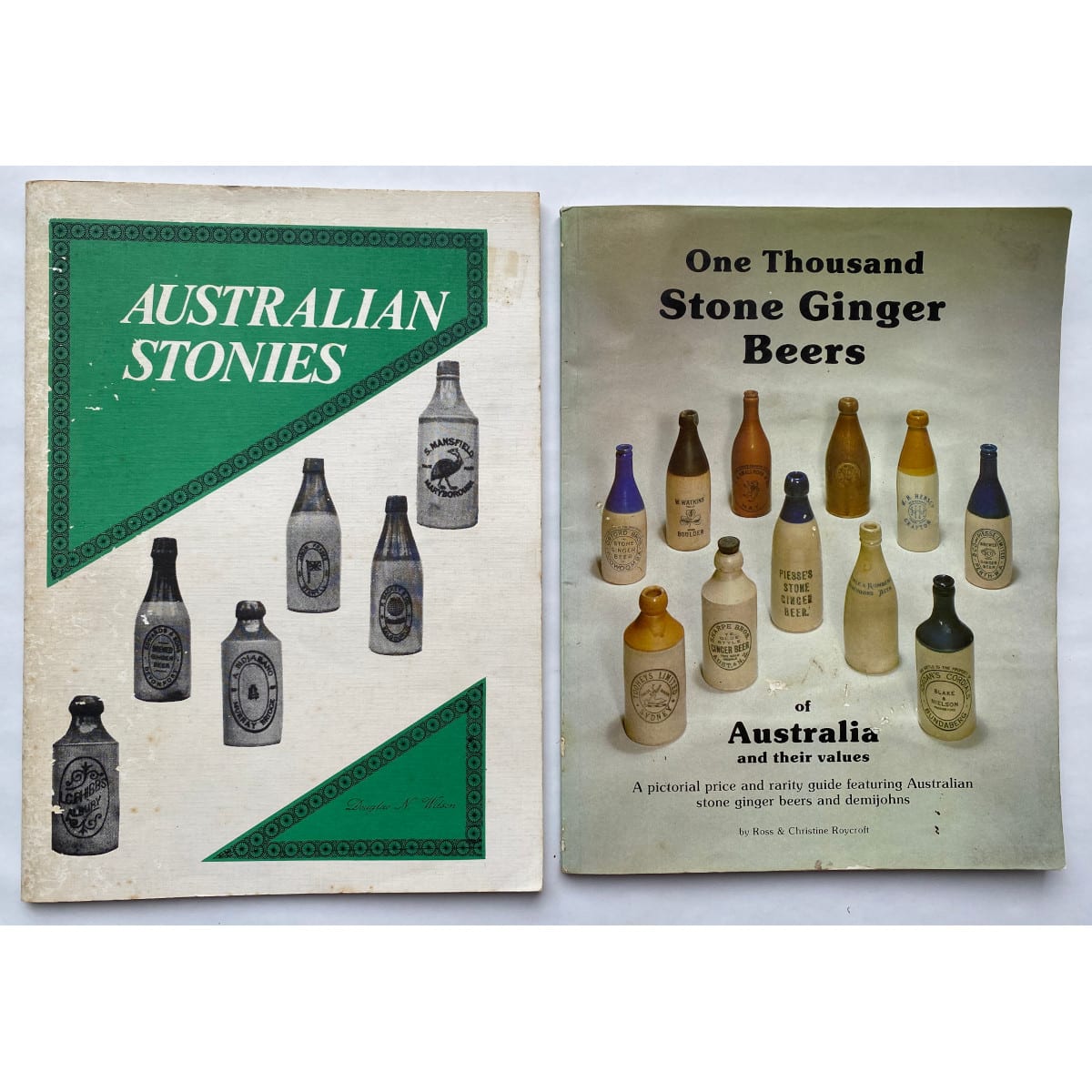 2 Books. One Thousand Stone Ginger Beers, Roycroft, 1983 Australian Stonies Revised Edition Wilson. 1978