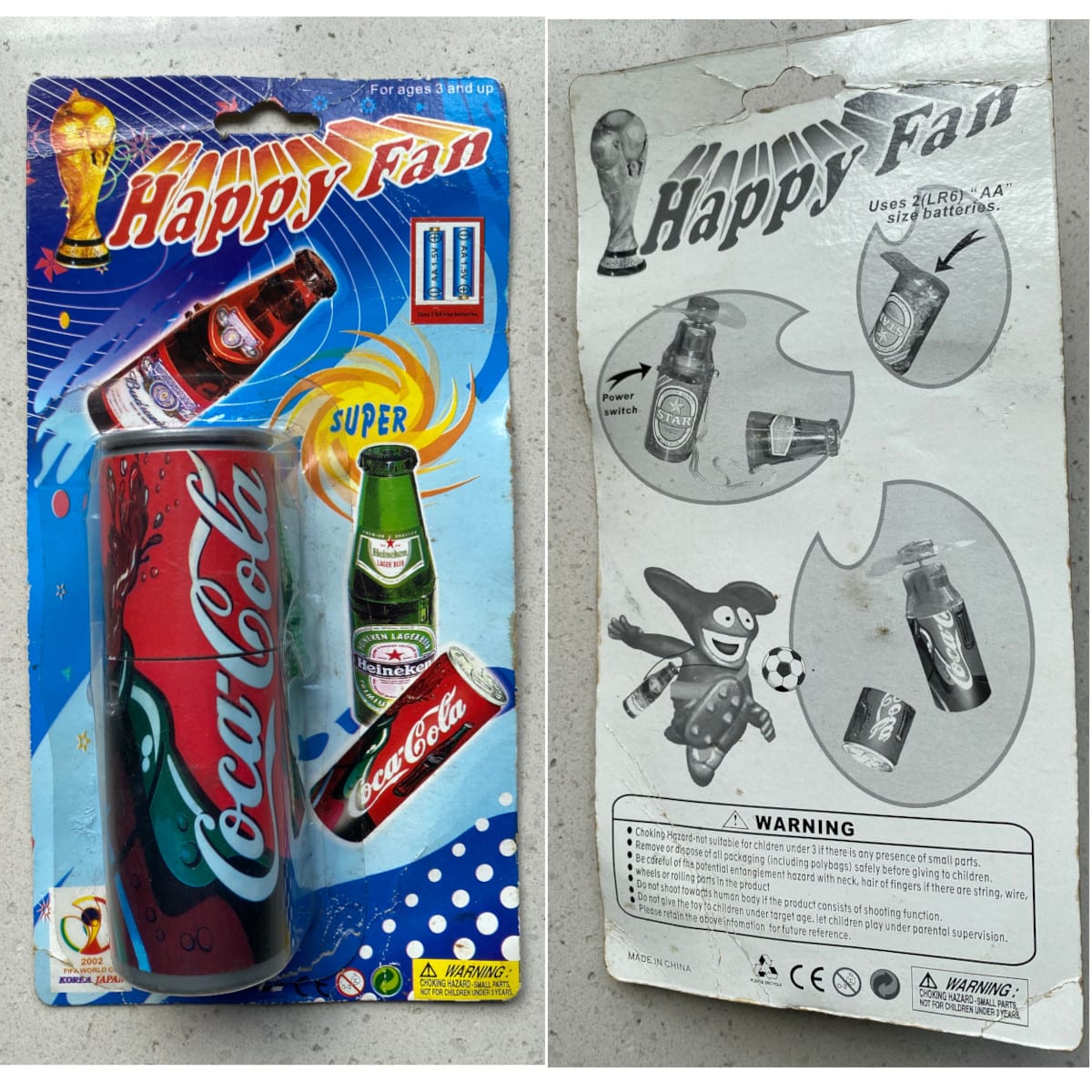 2002 Fifa World Cup Coca Cola branded "Happy Fan".