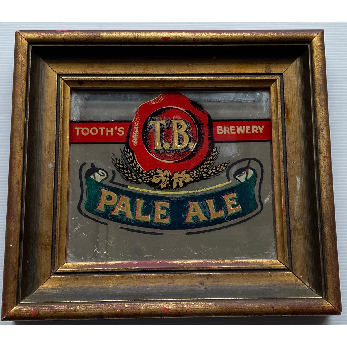 Small Advertising Mirror. Tooth's Brewery, T. B. Pale Ale. (Sydney, New South Wales)