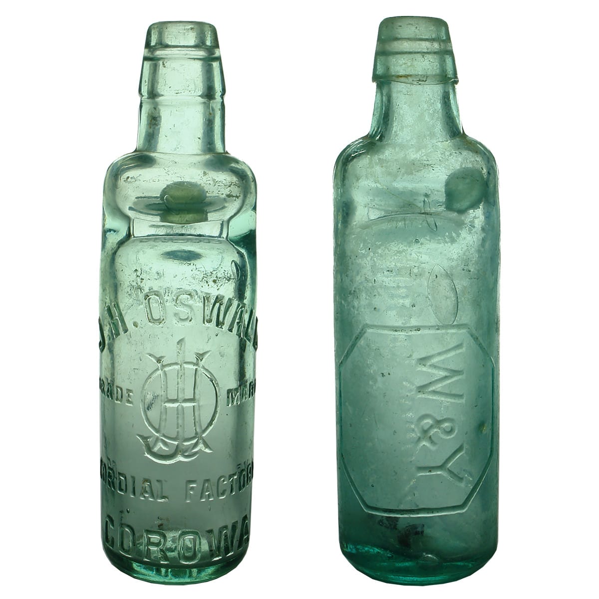 2 Codds: J. H. Oswald, Corowa; Watson & Young, Albury, Corowa and Rutherglen. (New South Wales & Victoria)