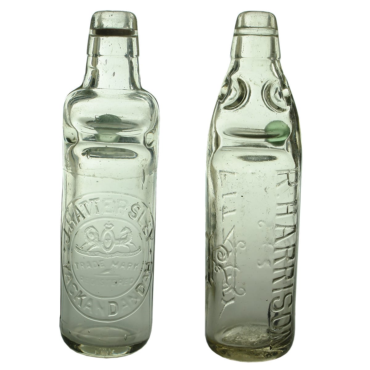 2 Codds. J. Hattersley, Yackandandah. Lemonade. Clear. 10 oz; R. Harrison, Fitzroy. Dobson. Clear. 10 oz. (Victoria)