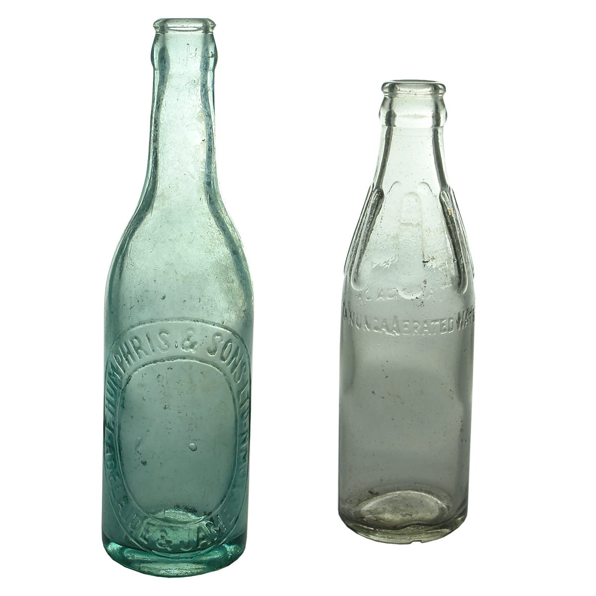 2 Crown Seals. F. Humphris & Sons Ltd, Adelaide & Jamestown; Tanunda Aerated Waters. 10 & 6 oz. (South Australia)