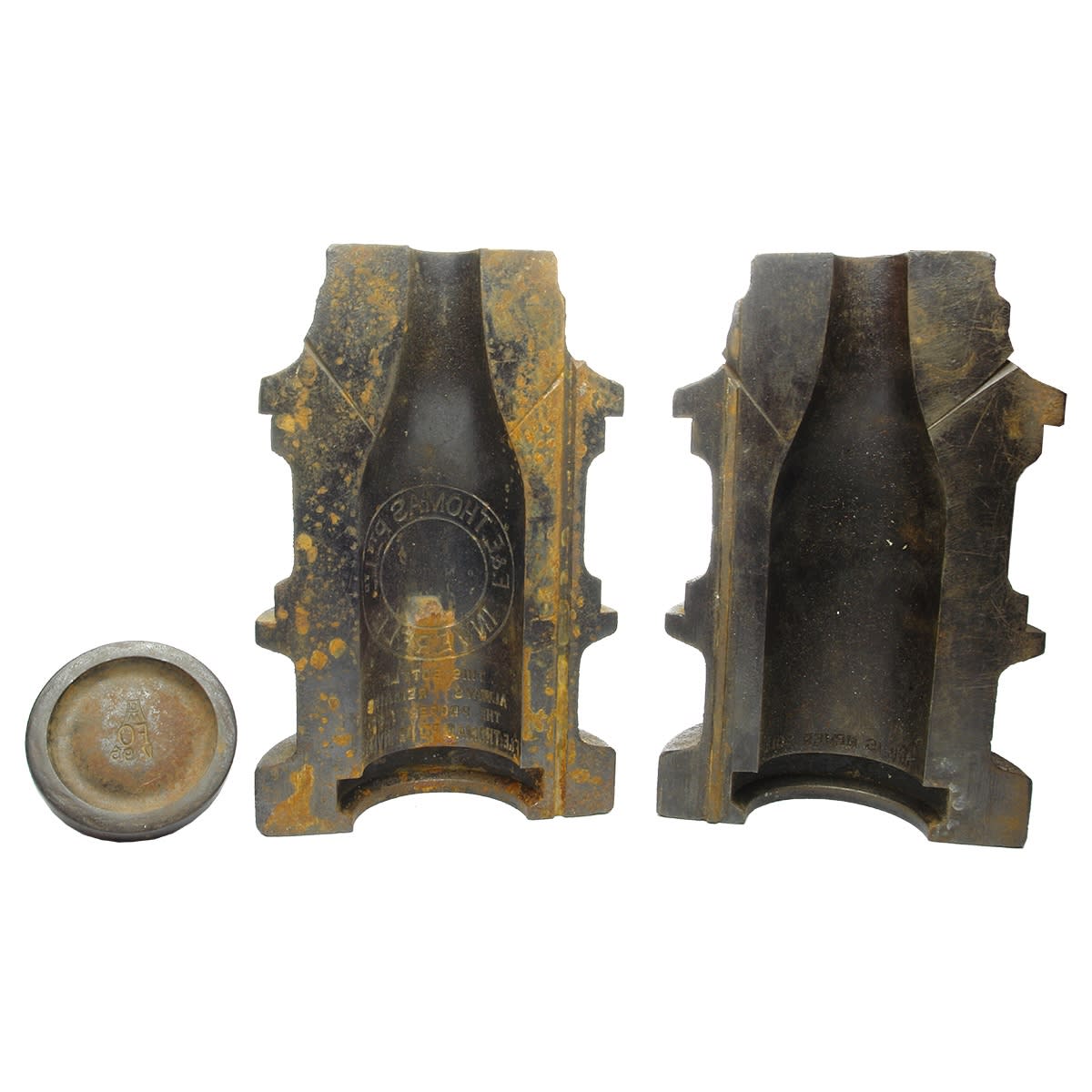 Bottle Mould. F. & E. Thomas Inverell crown seal mould. (New South Wales)
