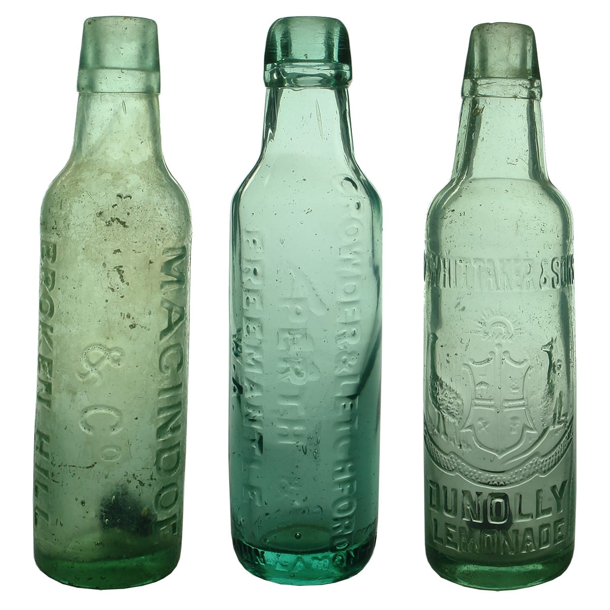 3 Lamonts: Macindoe & Co., Broken Hill; Crowder & Letchford, Perth & Fremantle; Wm Whittaker & Sons, Dunolly. (New South Wales, Western Australia & Victoria)