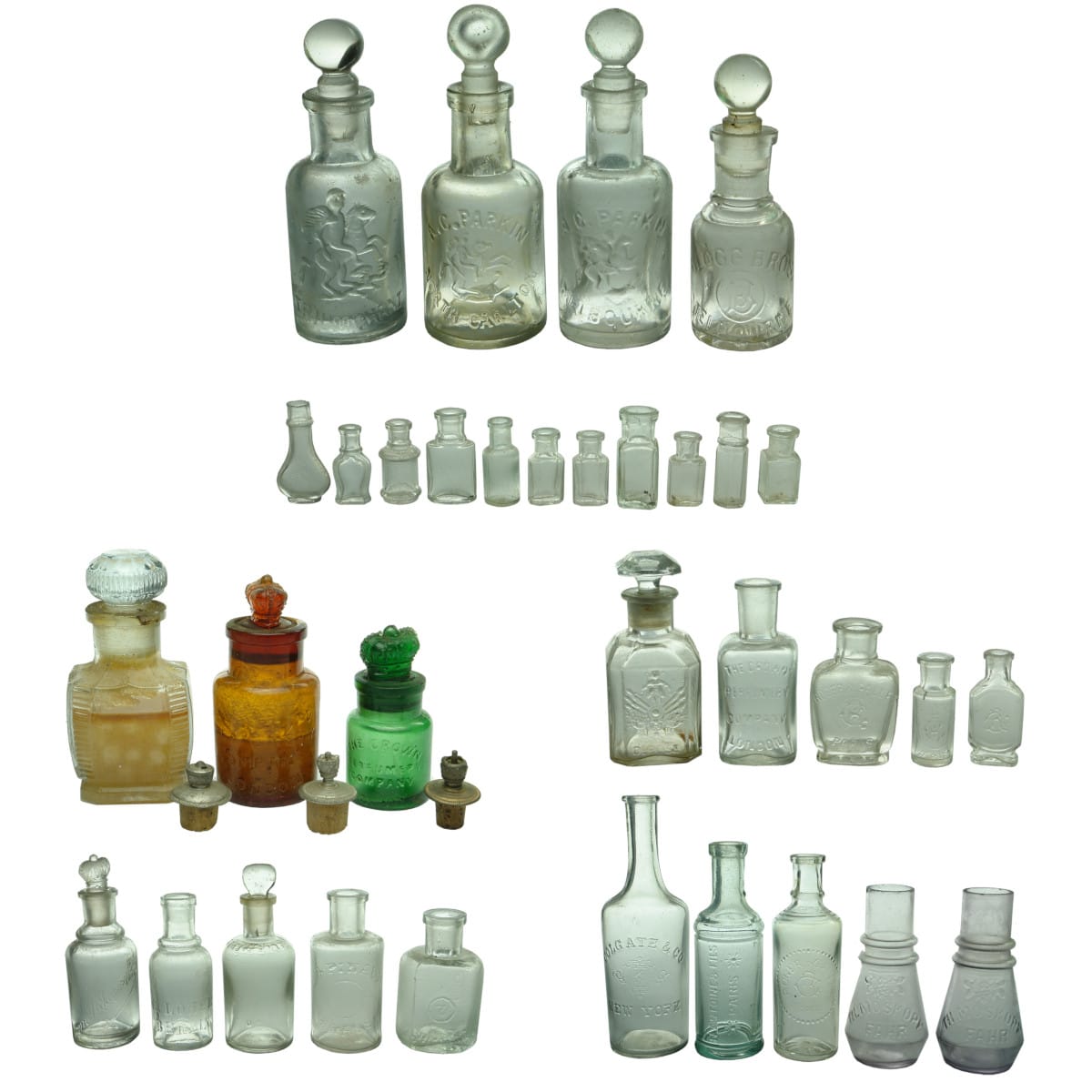 Perfume & Essence Mega Mix! 33 items? A. C. Parkin; Blogg Bros; Crown Perfumery; Pinaud; Roger & Gallet; Colgate; Antoine & Fils; and many more!