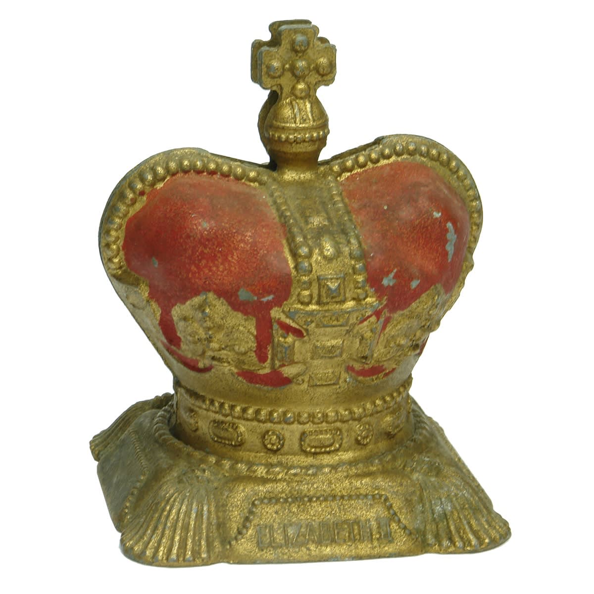 Money Box. Cast Elizabeth II Coronation Money Box Shaped Like a Crown.