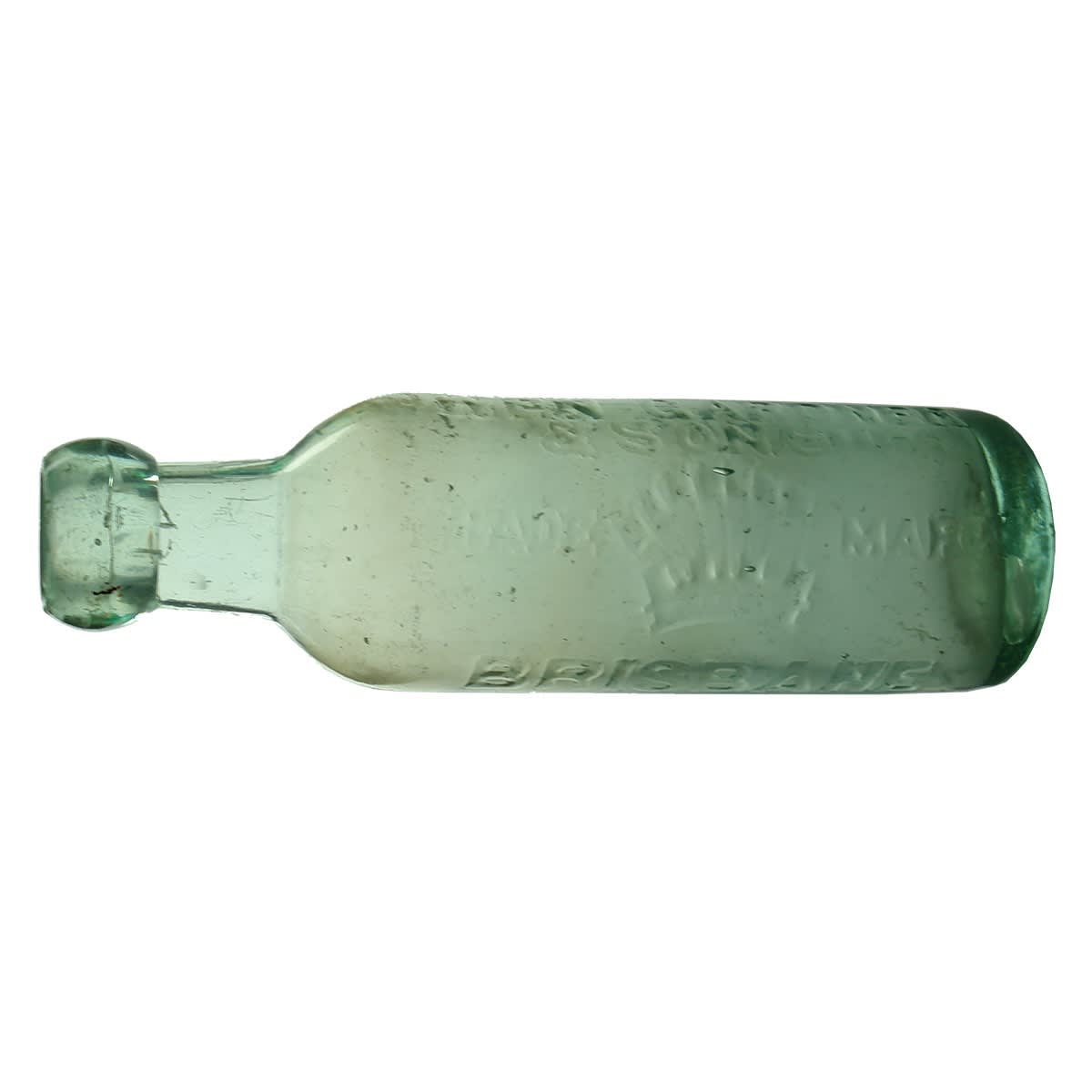 Corker. Owen Gardner & Sons, Brisbane. Aqua. 6 oz. (Queensland)