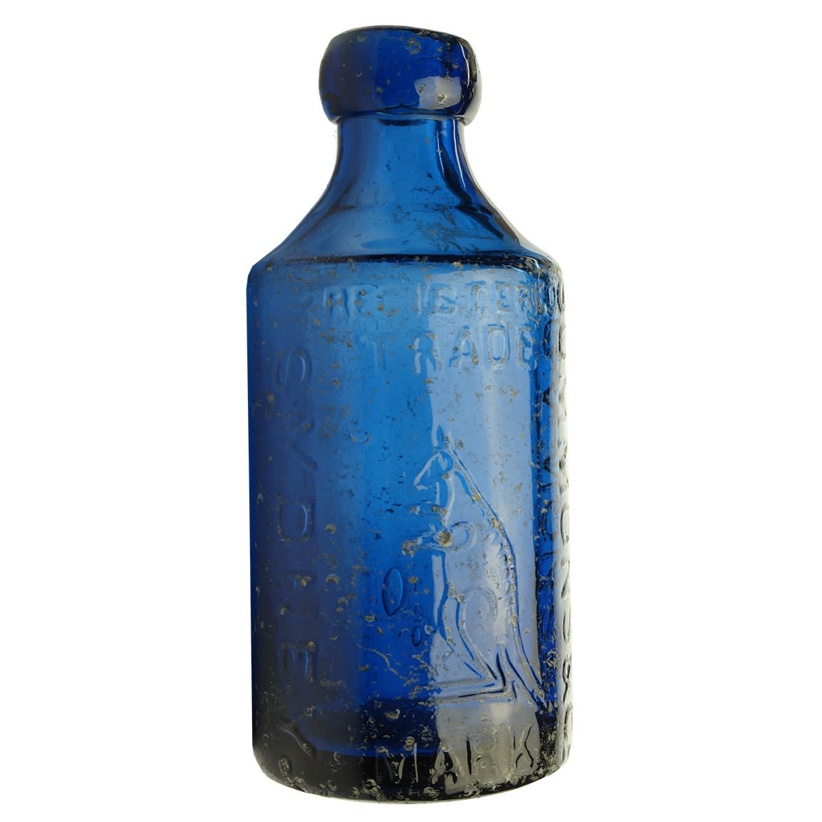 Blob Top Dump Soda. Summons & Co., Sydney. Kangaroo. Dark Blue. (New South Wales)
