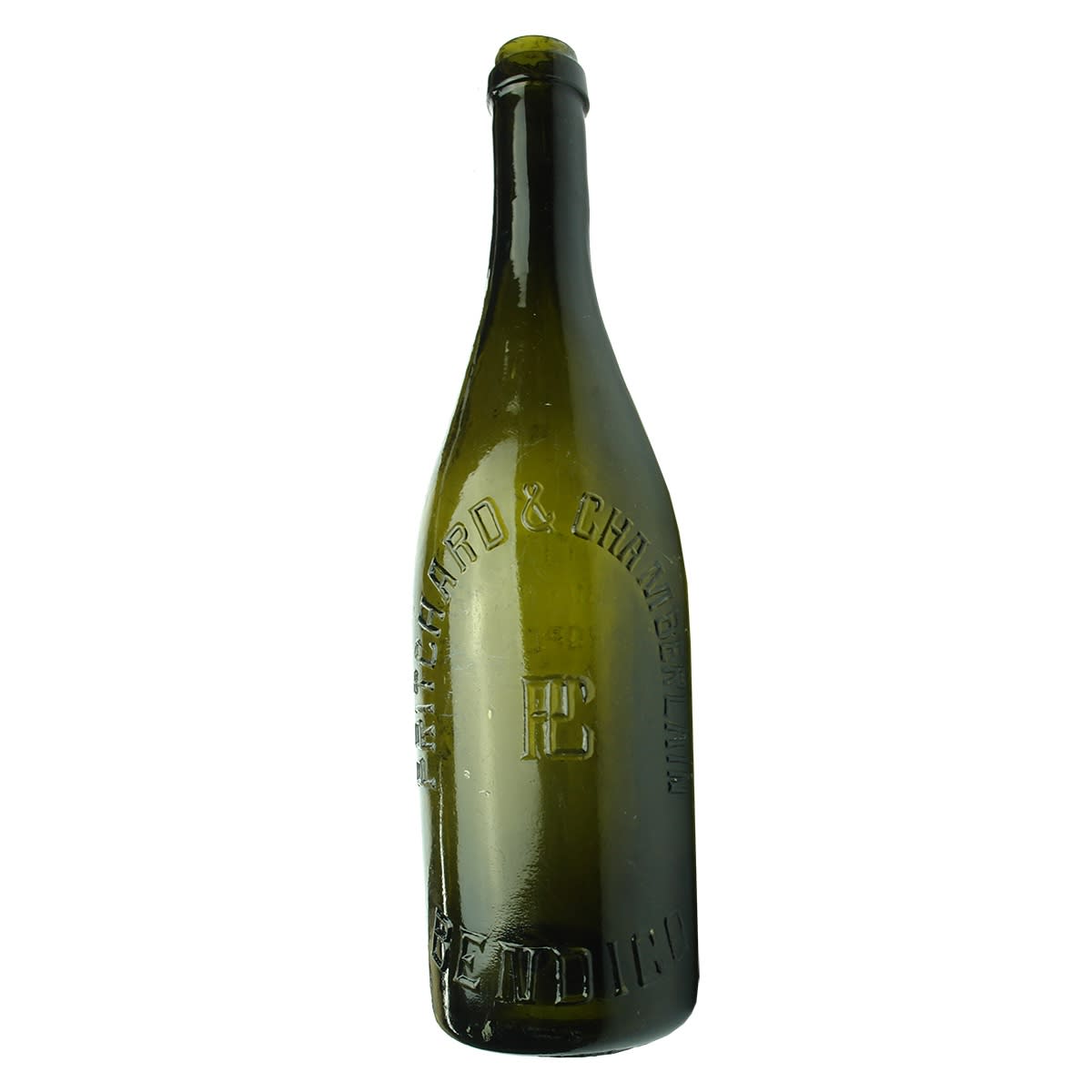 Beer. Pritchard & Chamberlain, Bendigo. Ring Seal. Dark Green. 26 oz. (Victoria)