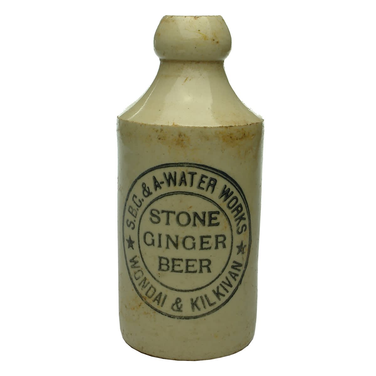 Ginger Beer. S. B. C. & A. Water Works. Wondai & Kilkivan. (Queensland)
