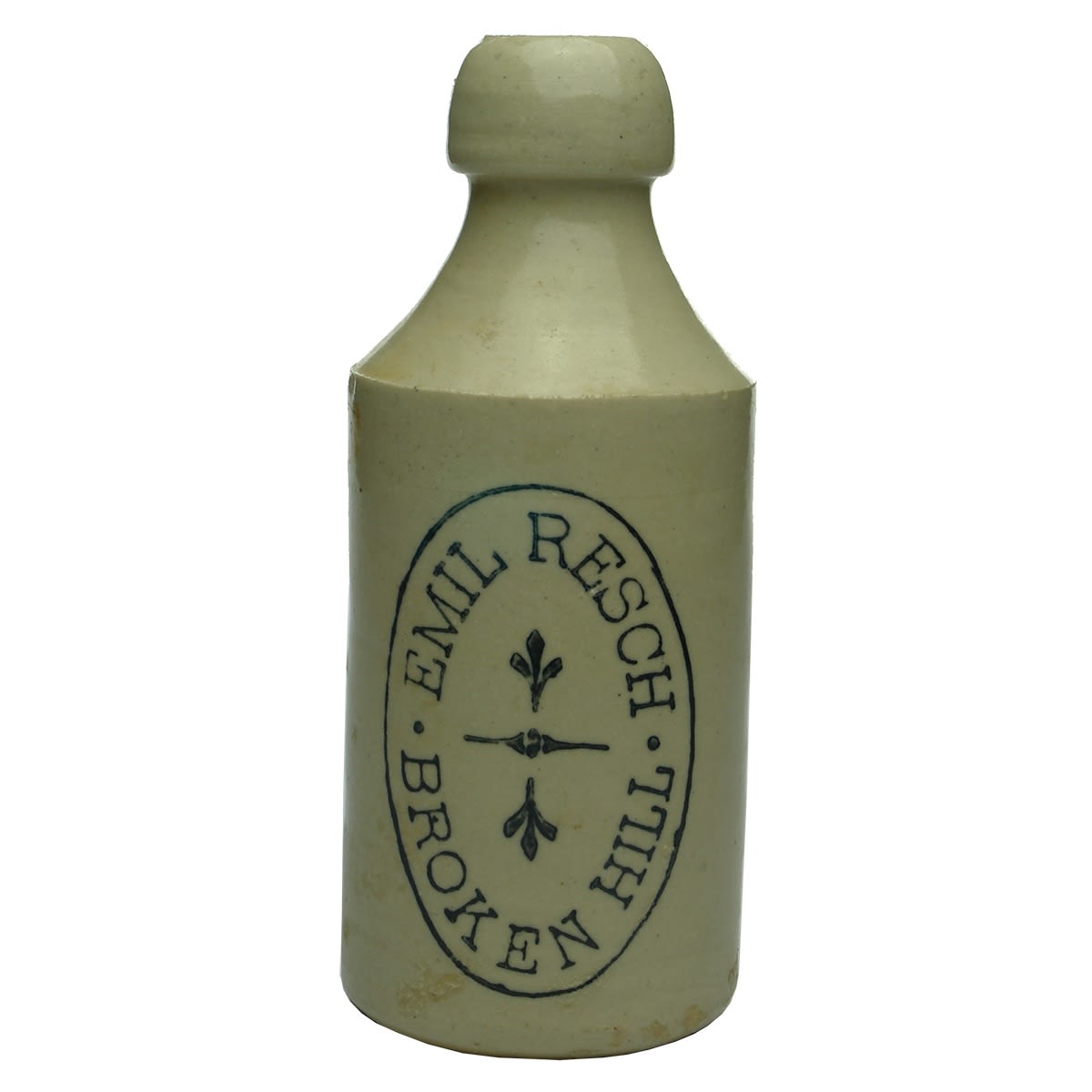 Ginger Beer. Emil Resch, Broken Hill. Pinnacle Brand stamp. All White. 10 oz. (New South Wales)