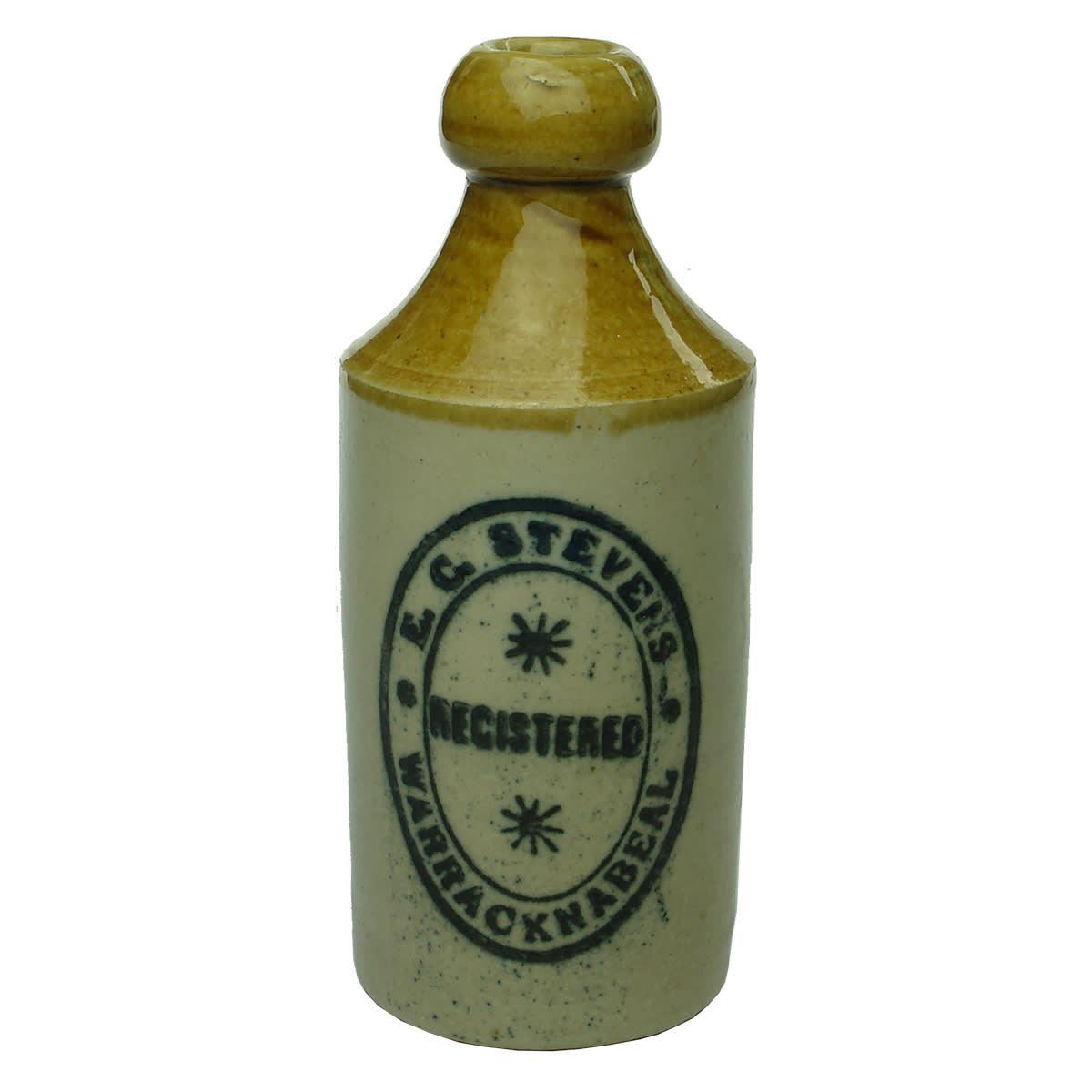 Ginger Beer. E. C. Stevens, Warracknabeal. Tan Top. Dump. (Victoria)