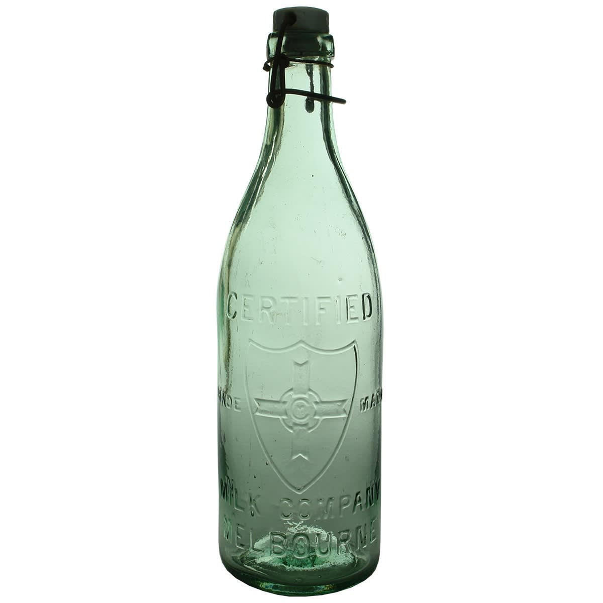 Milk. Certified Milk Company Melbourne. Shield. Quart. (Victoria)