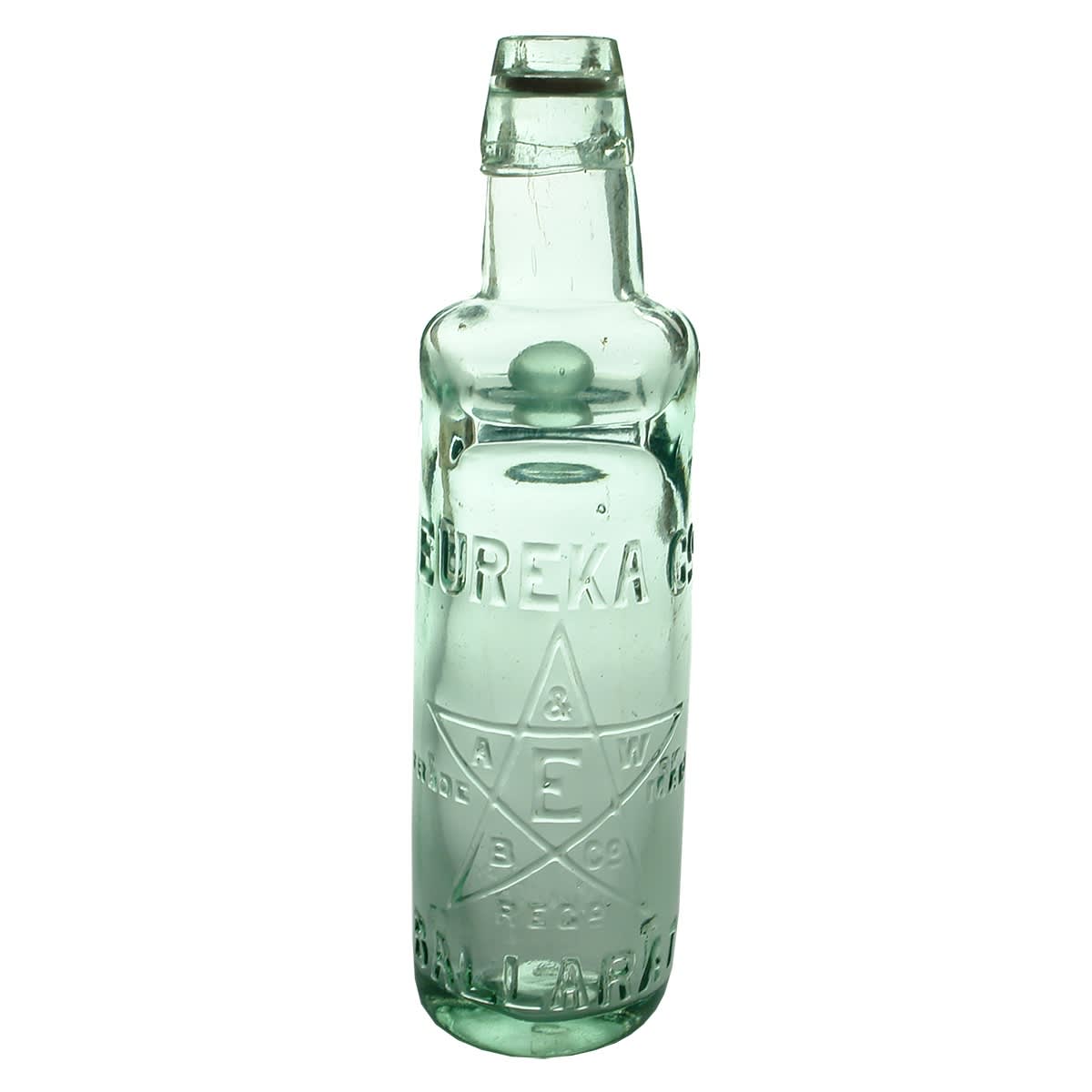 Codd. Eureka Co, Ballarat. All way pour. Aqua. 10 oz. (Victoria)