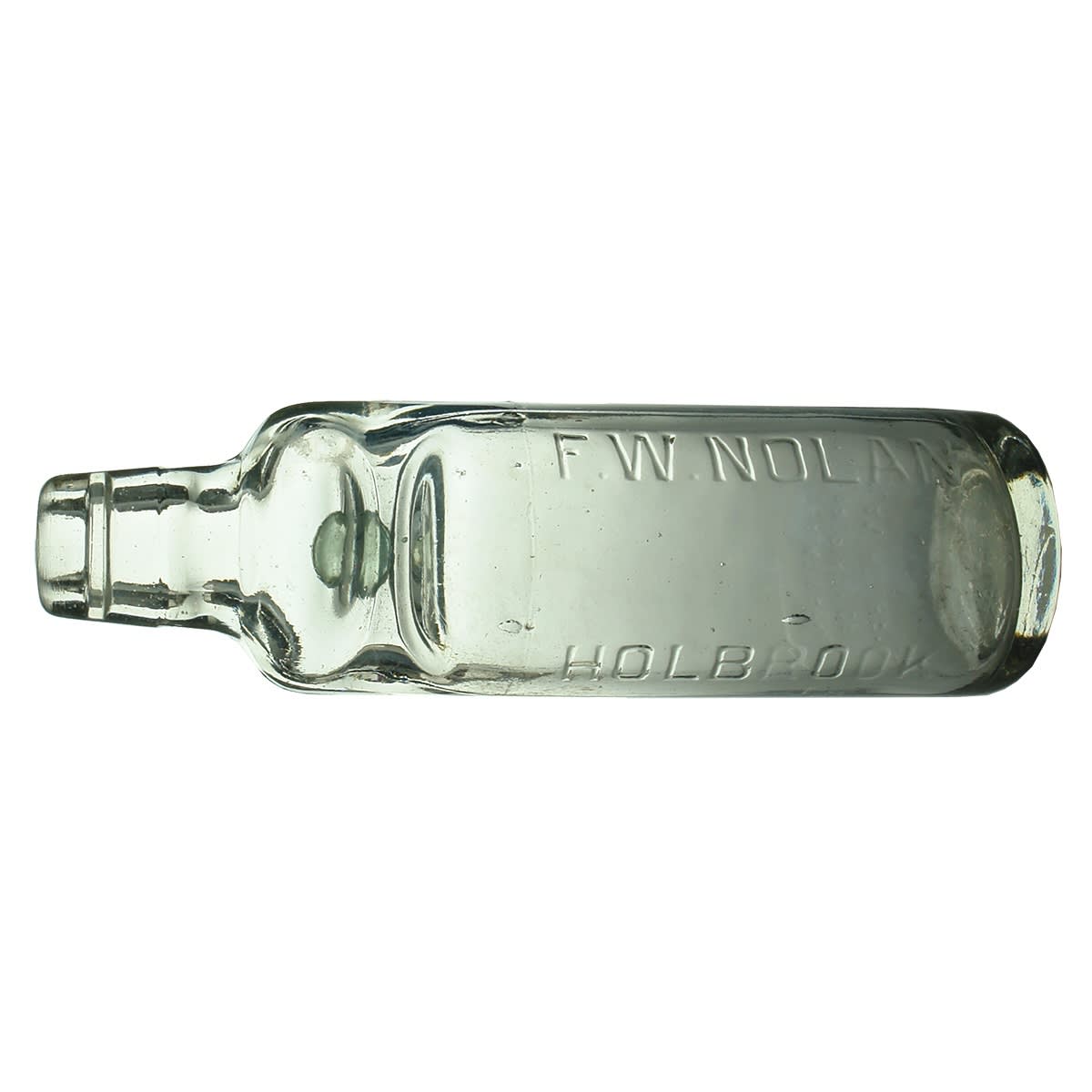 Codd. F. W. Nolan, Holbrook. Clear. 10 oz. (New South Wales)