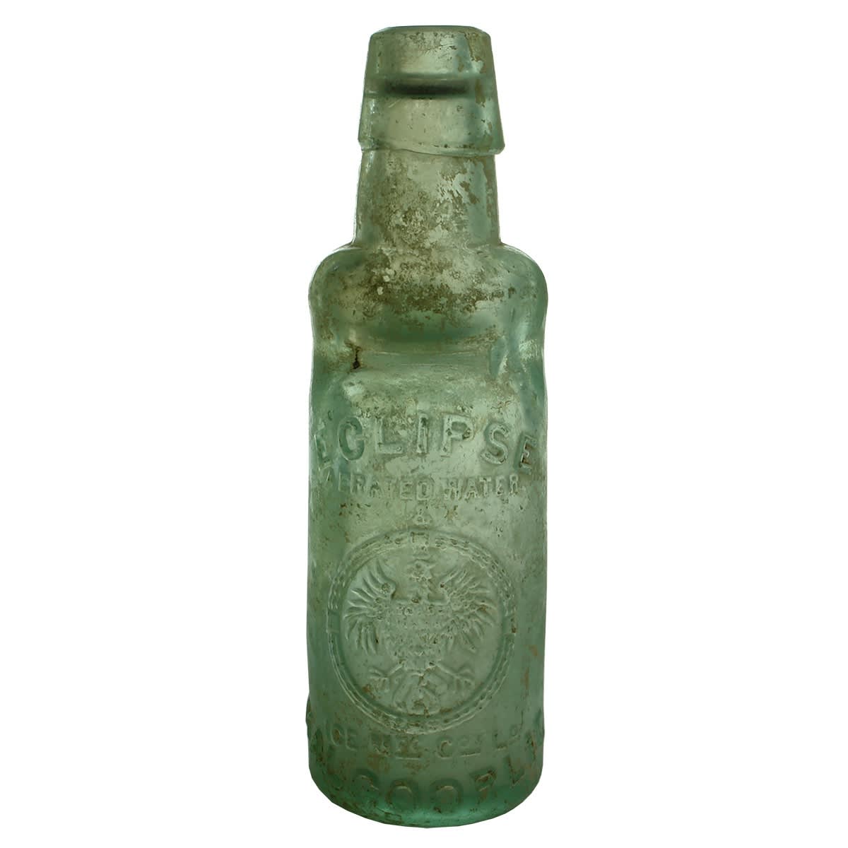 Codd. Eclipse Aerated Water & Ice Manufacturing Co., Kalgoorlie. Royal Eagle. Aqua. 6 oz. (Western Australia)