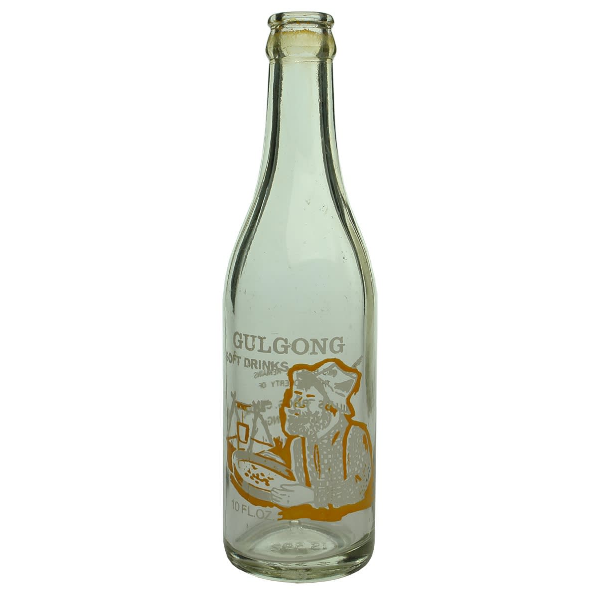Ceramic Label Crown Seal. Gulgong Soft Drinks. Phillips Bros Cordials. 10 oz. (New South Wales)