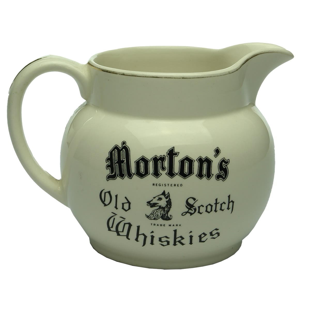 Whisky Water Jug. Morton's Old Scotch Whiskies. Wade Regicor England.