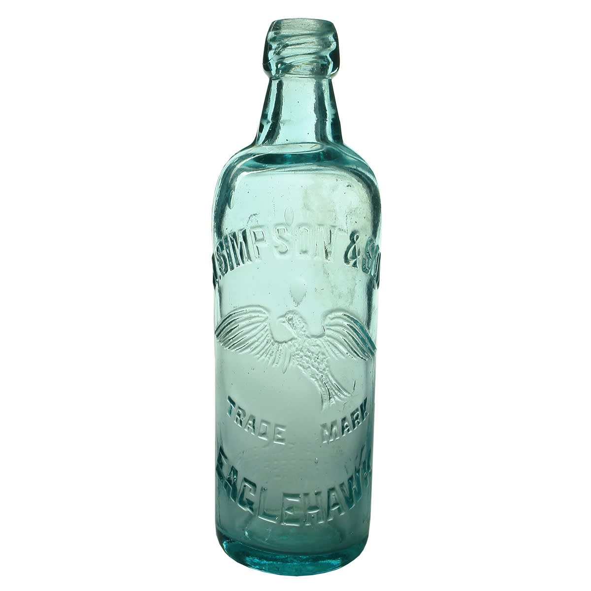 Internal Thread. A. Simpson & Son, Eaglehawk. Lemonade. Blue Aqua. 26 oz. (Victoria)